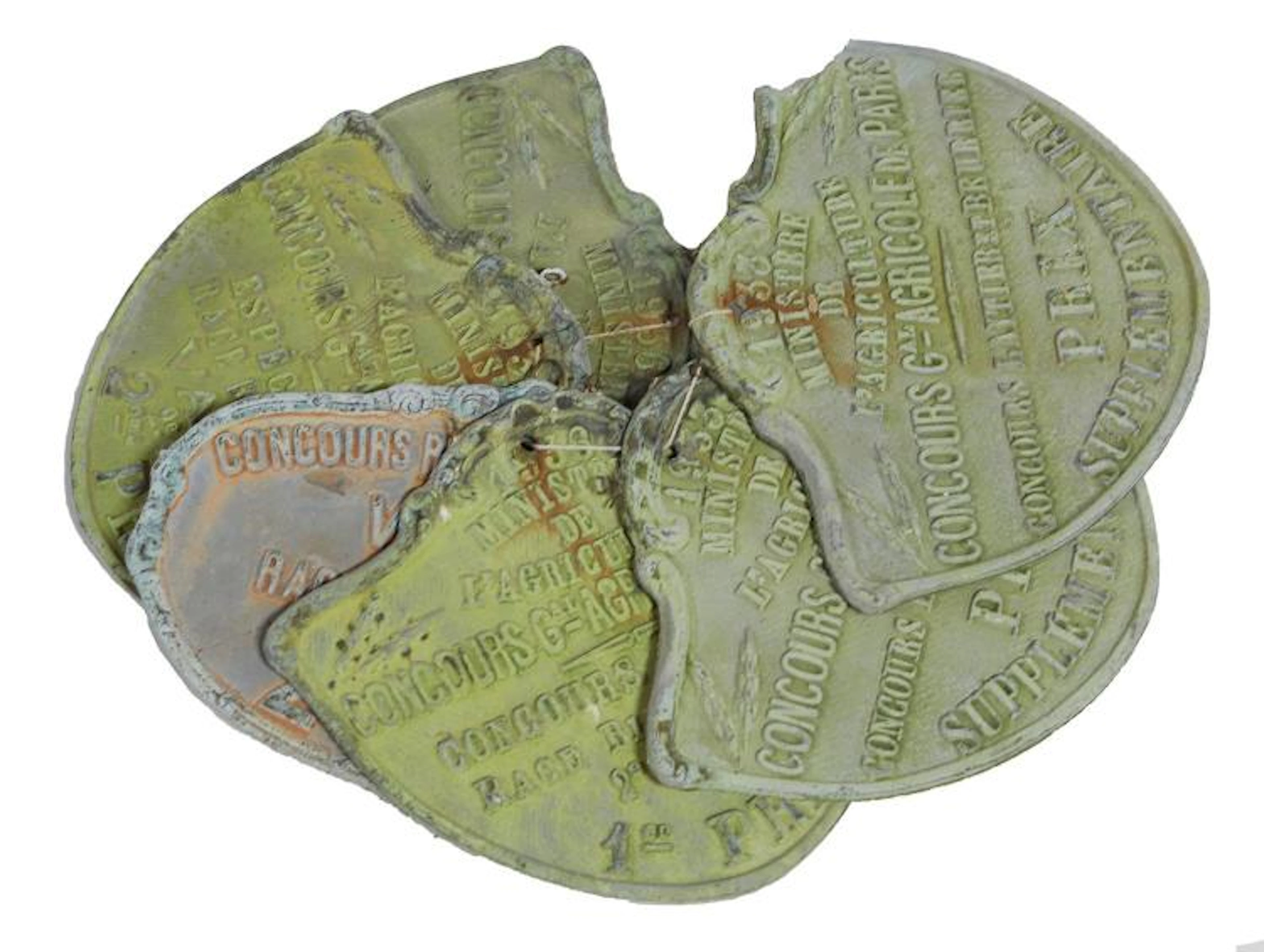 SIX FRENCH CATTLE MEDALS, given at argicultural shows
