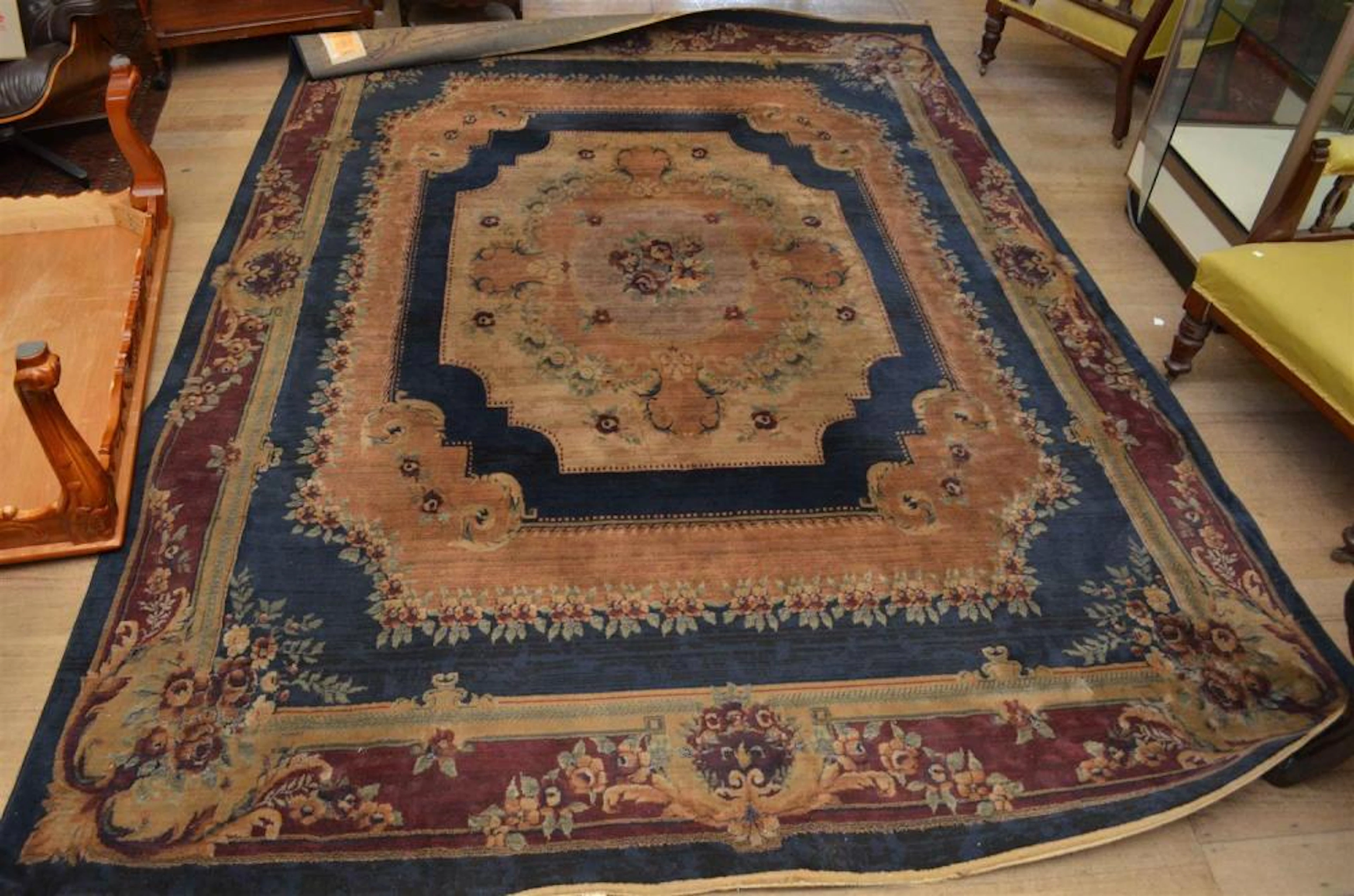 AN EGYPTIAN FLOOR RUG