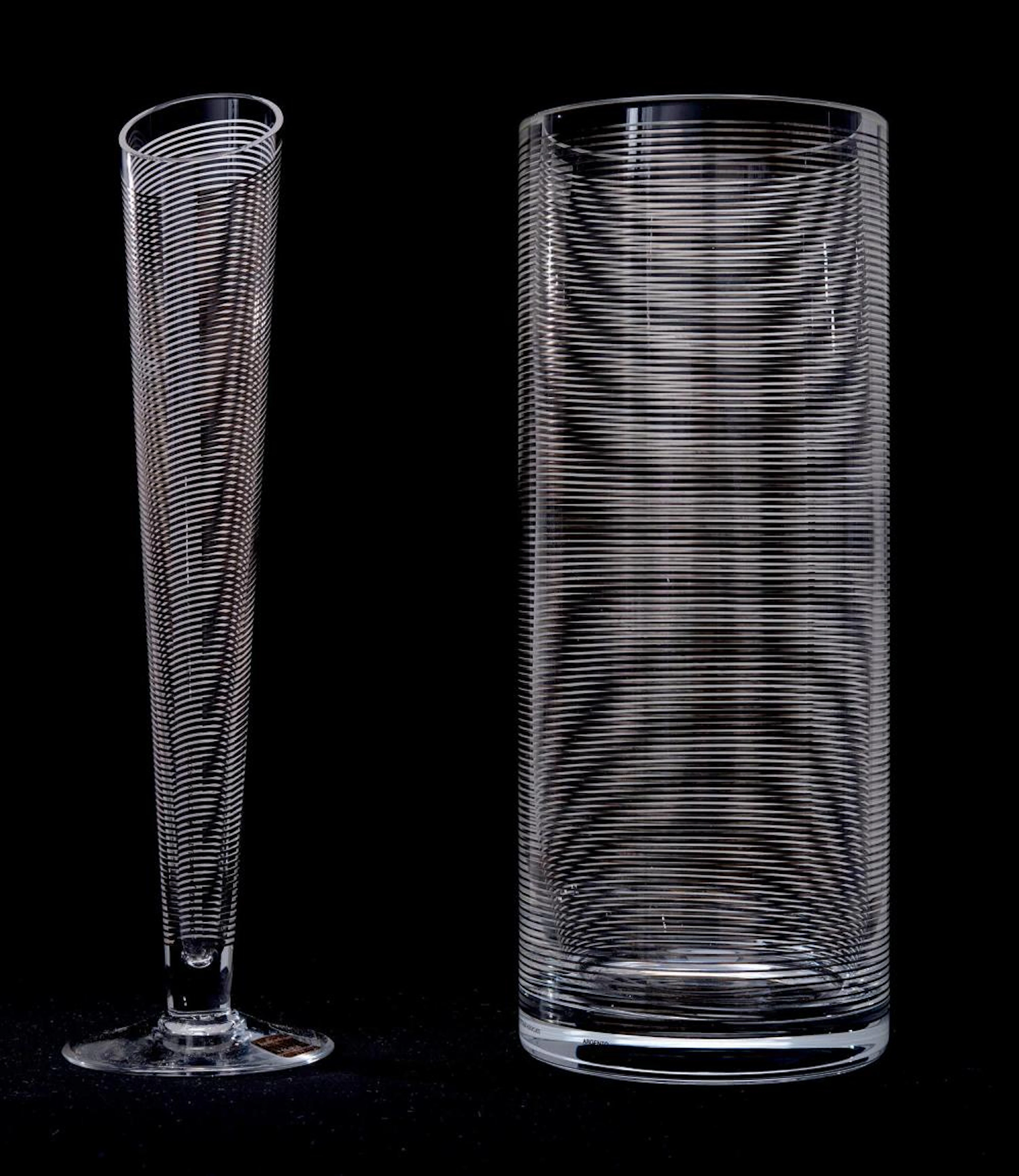 'SOTTSASS' ASSOCIATI TWO GLASS VESSELS FOR EGIZIA