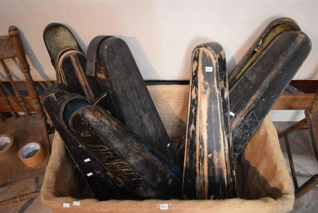 SIX ANTIQUE WOODEN VIOLIN CASES