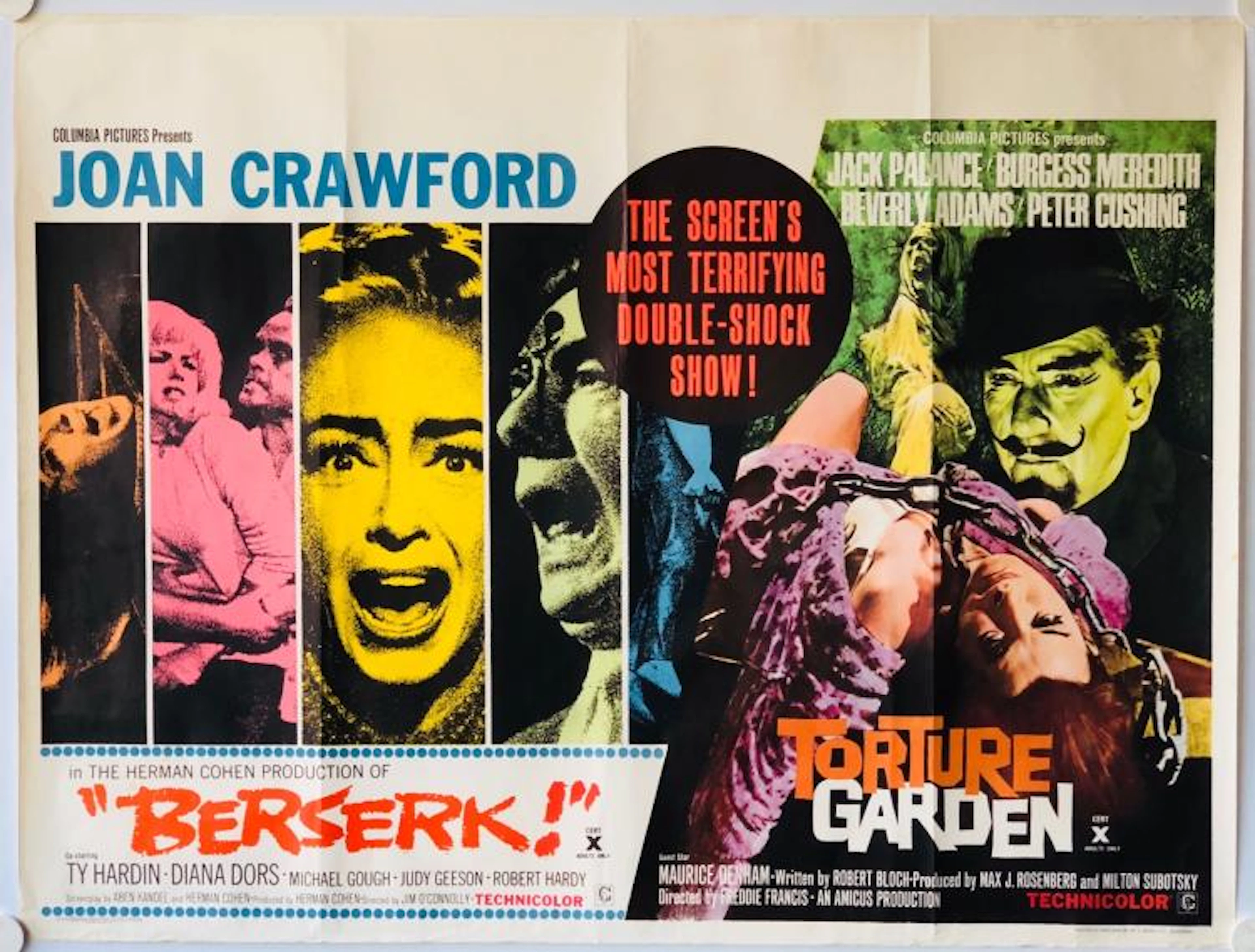 BERSERK / TORTURE GARDEN (1967) - British UK Quad Double...