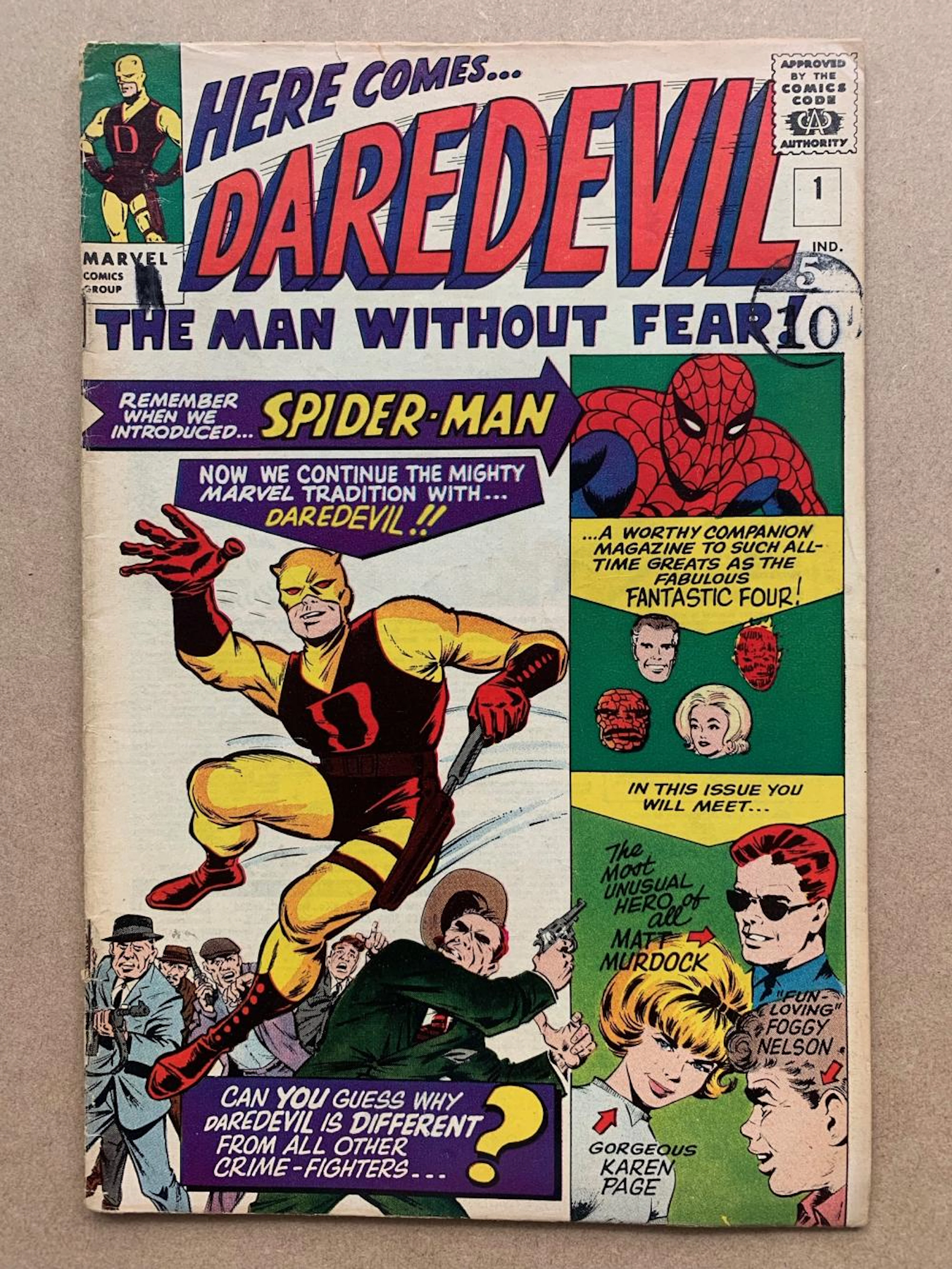 DAREDEVIL #1 (1964 - MARVEL) FN (Pence Copy/Stamp) - Origin