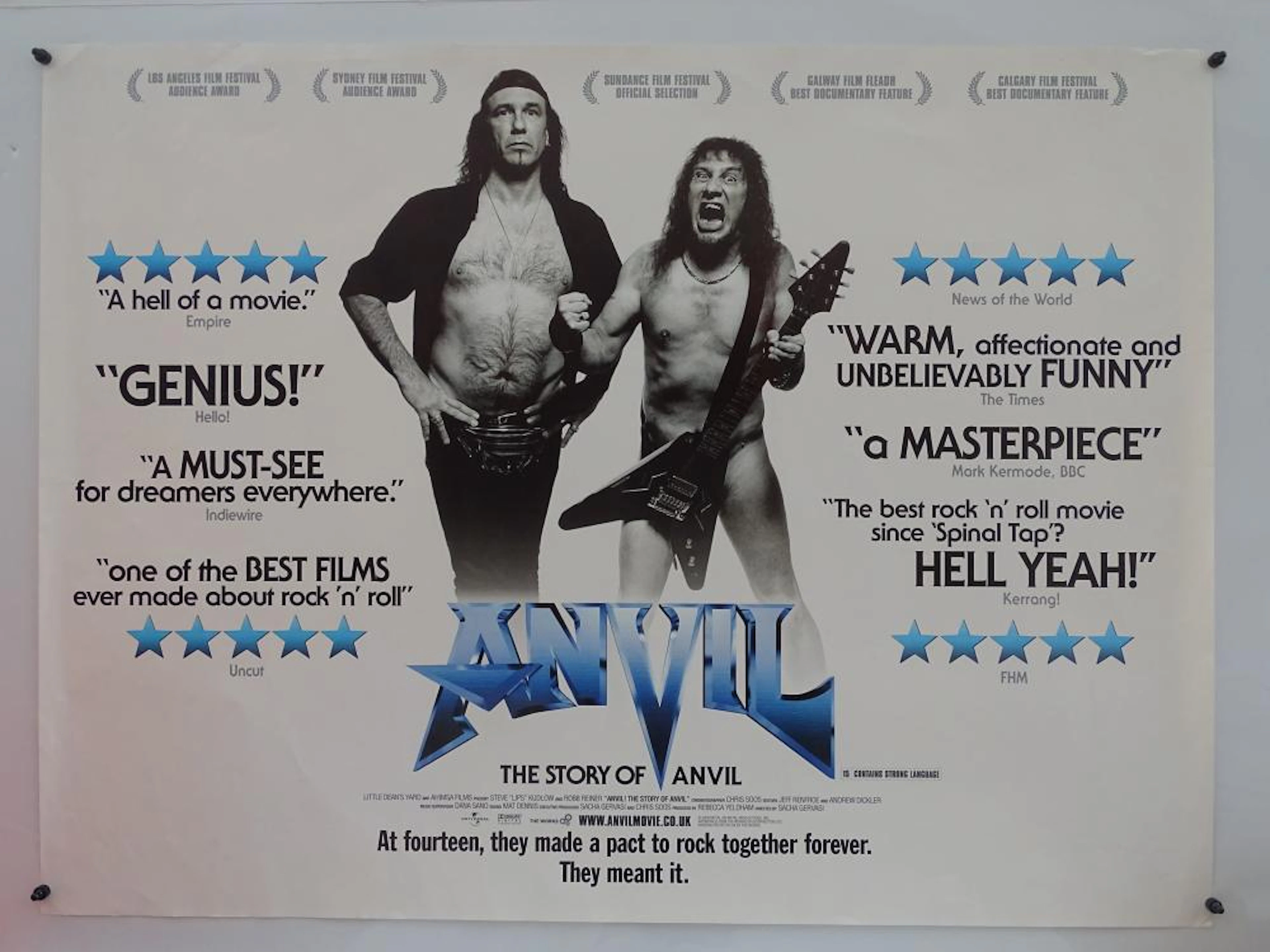 GROUP OF 11 X MODERN British UK Quad film posters: ANVIL (2008)