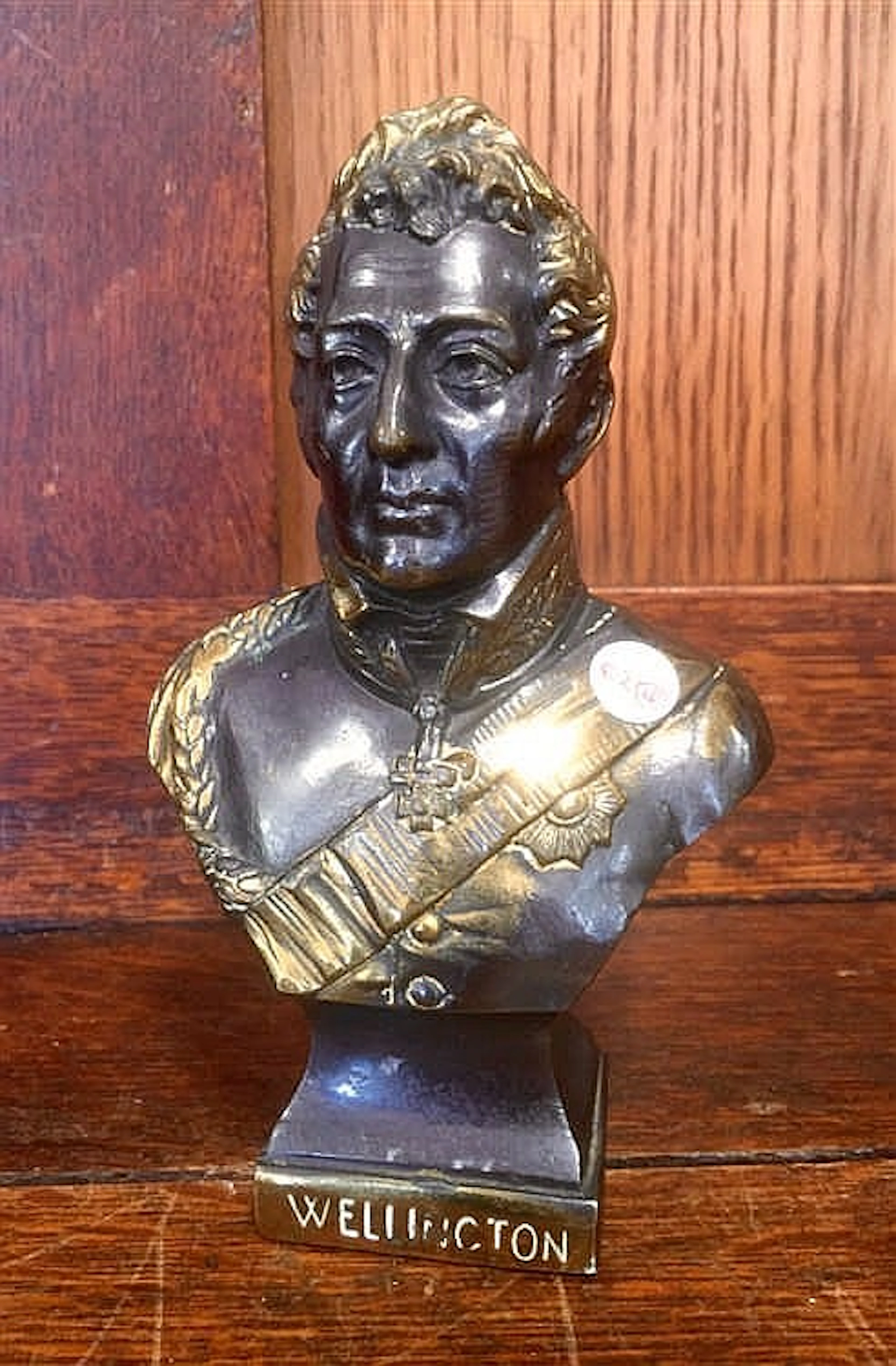 Spelter and gilded bust of Wellington
