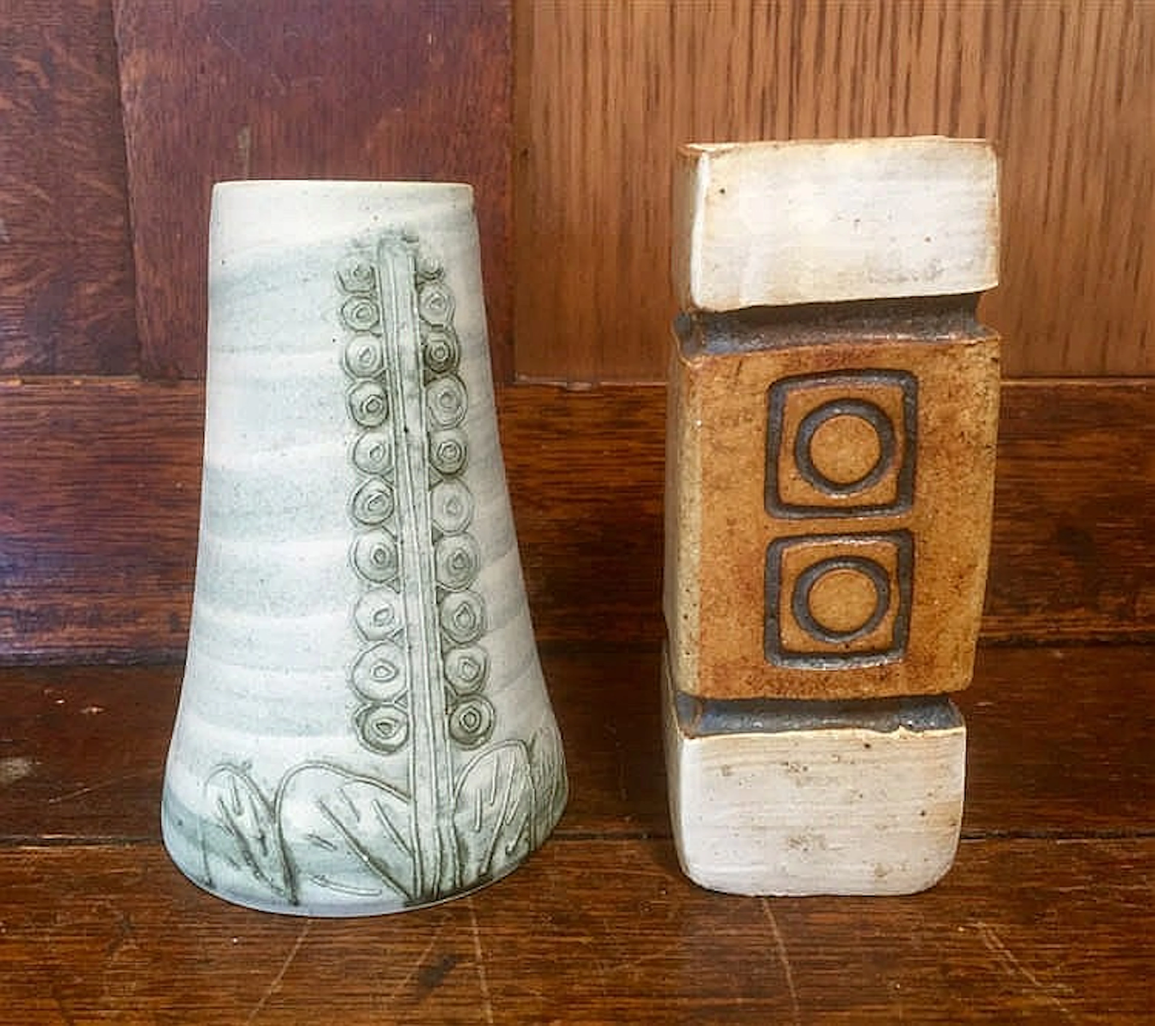 Studio pottery x2