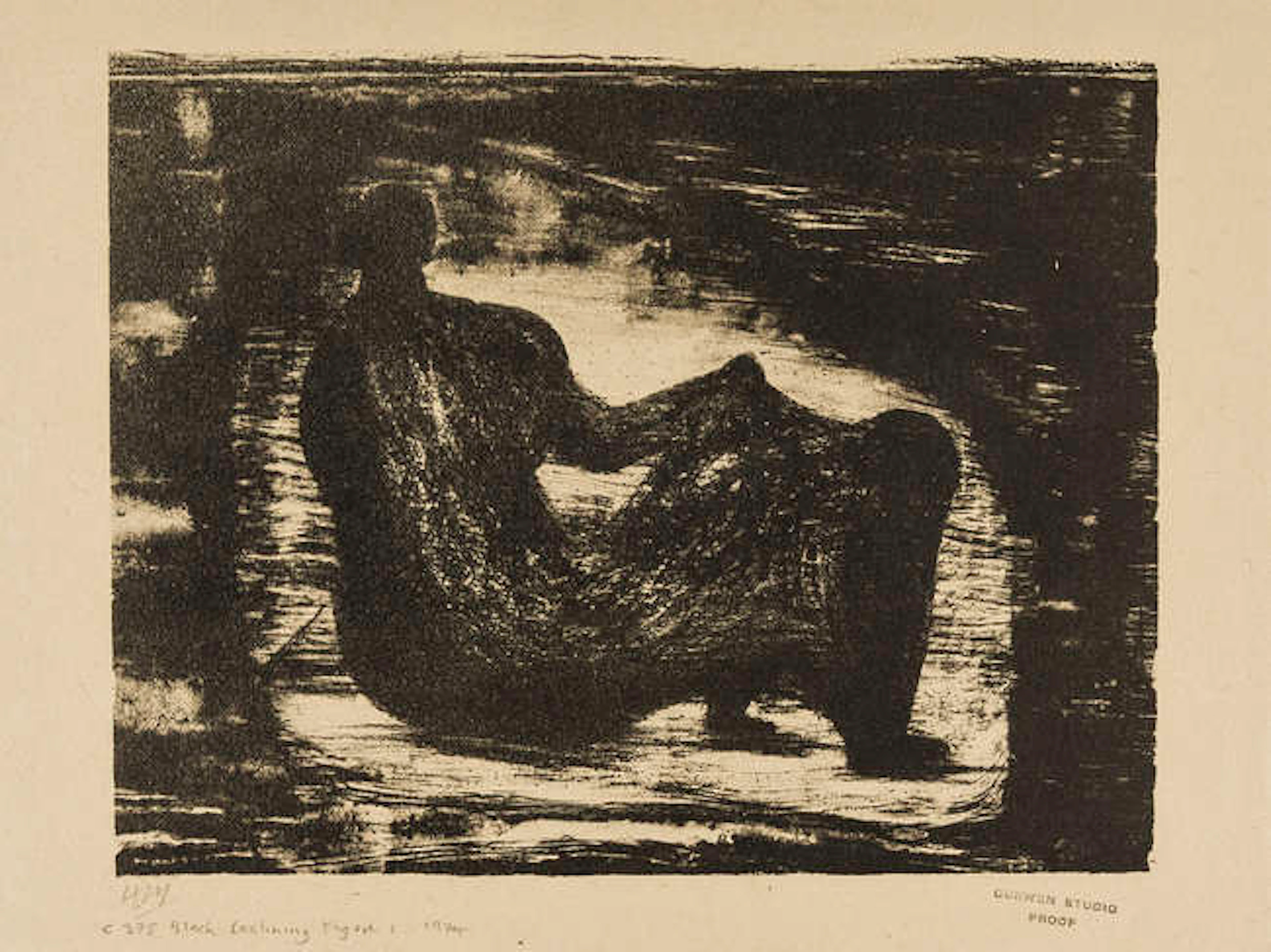 Henry Moore (1898-1986) Black Reclining Figure I (Cramer 378)
