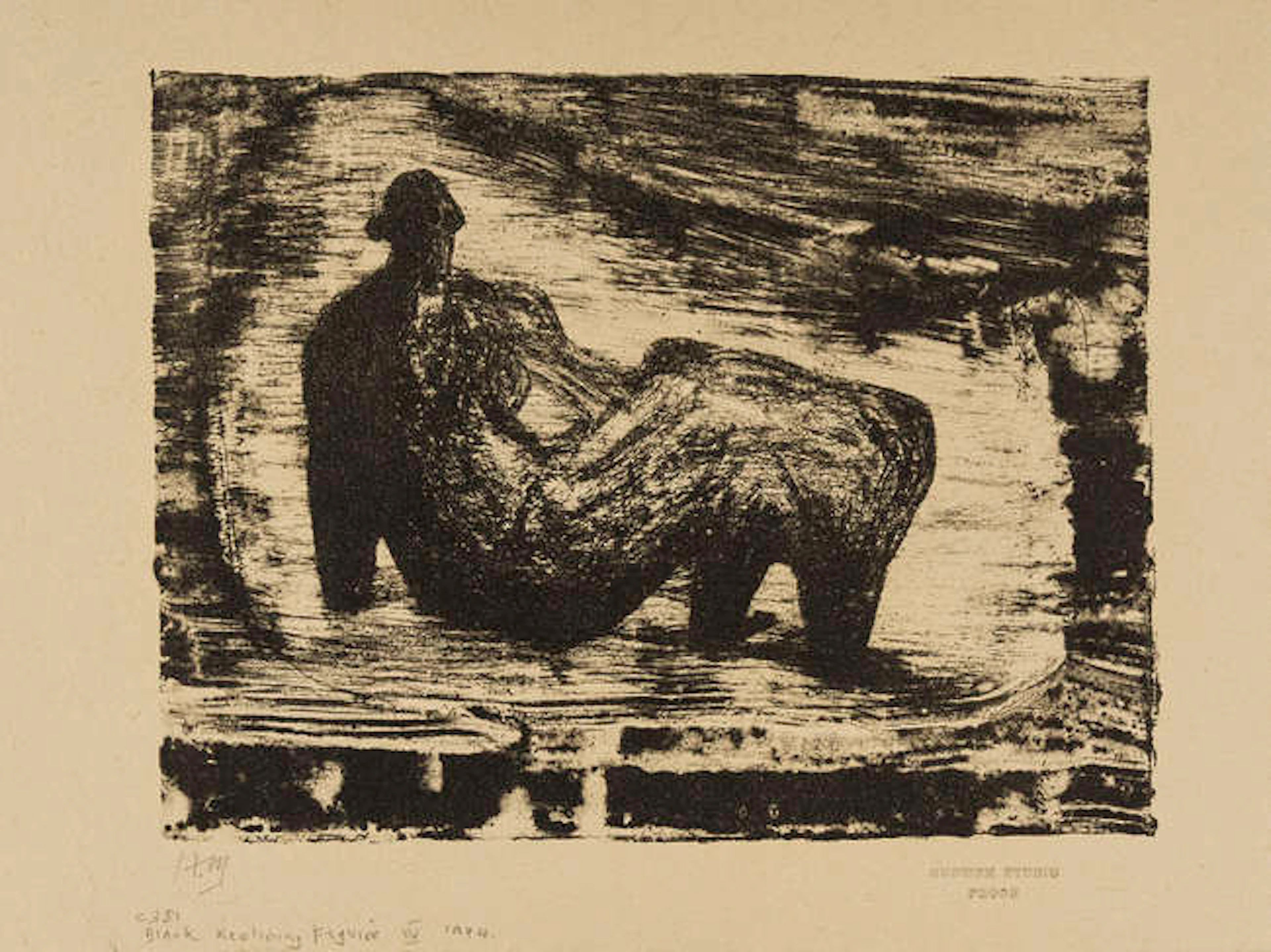 Henry Moore (1898-1986) Black Reclining Figure IV (Cramer 381)