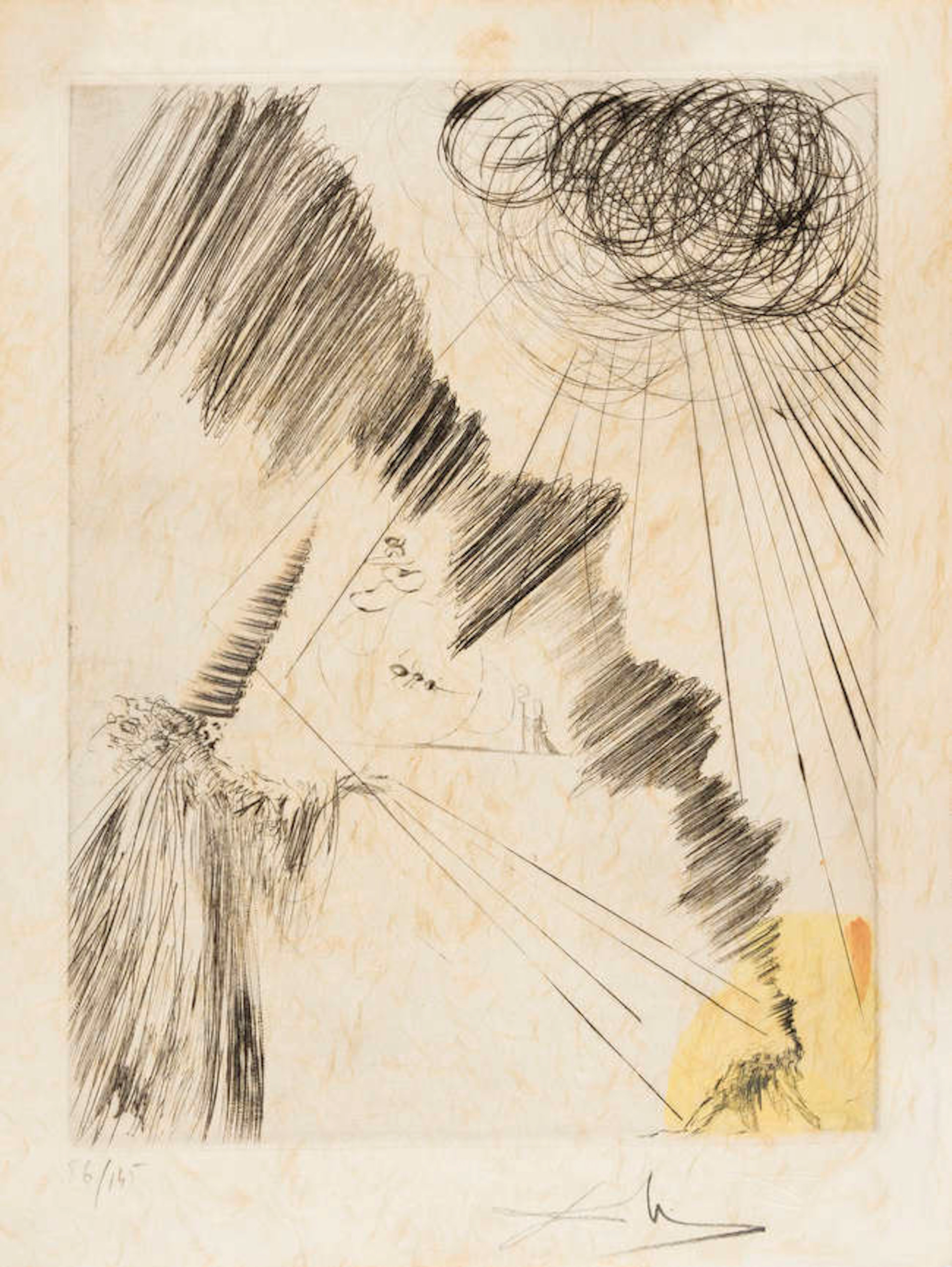 Salvador Dali (1904-1989) Femme au clown (Field 69-1E; M&L 302k)