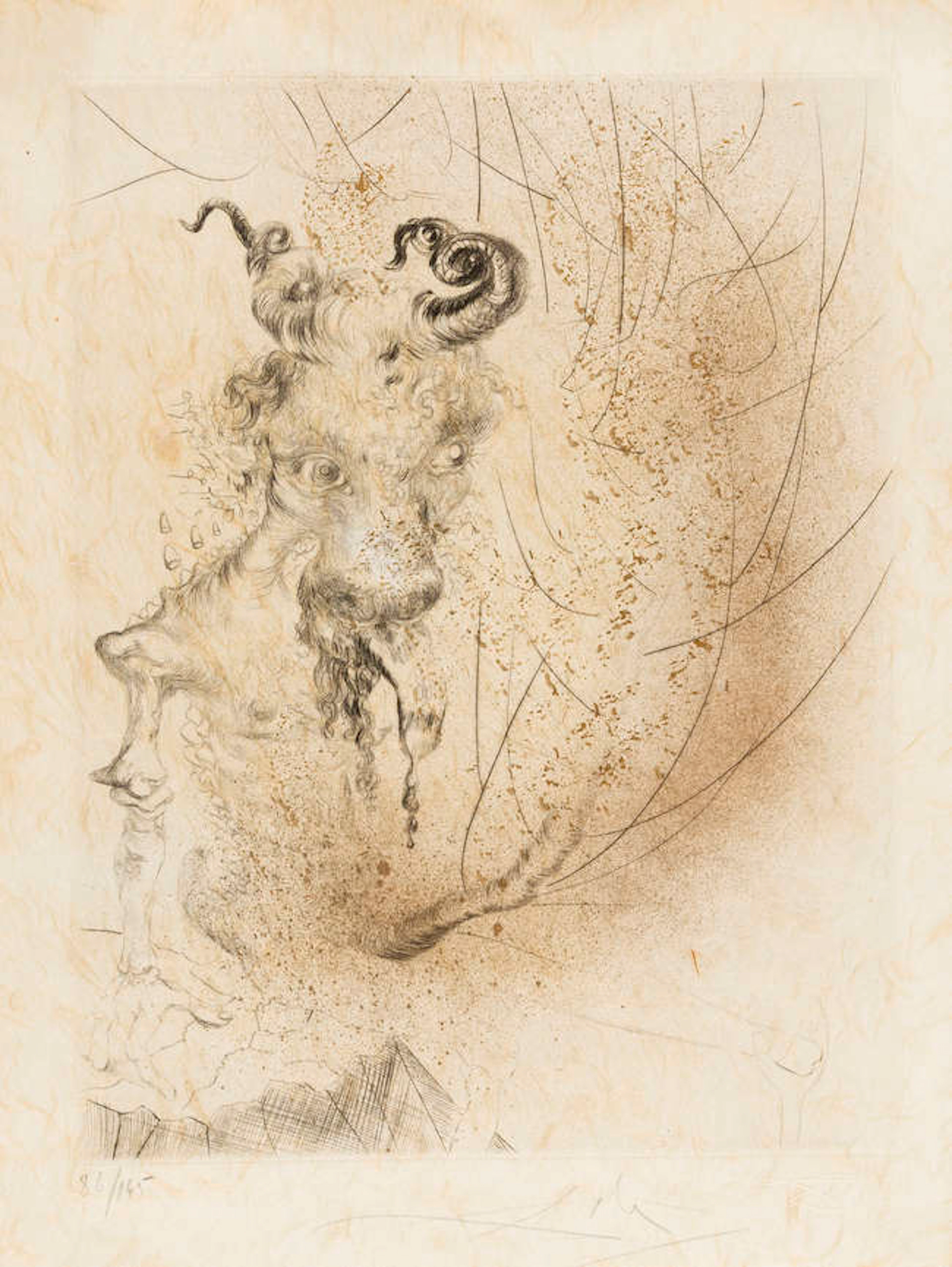 Salvador Dali (1904-1989) Tête de veau (Field 69-1G; M&L 306k)