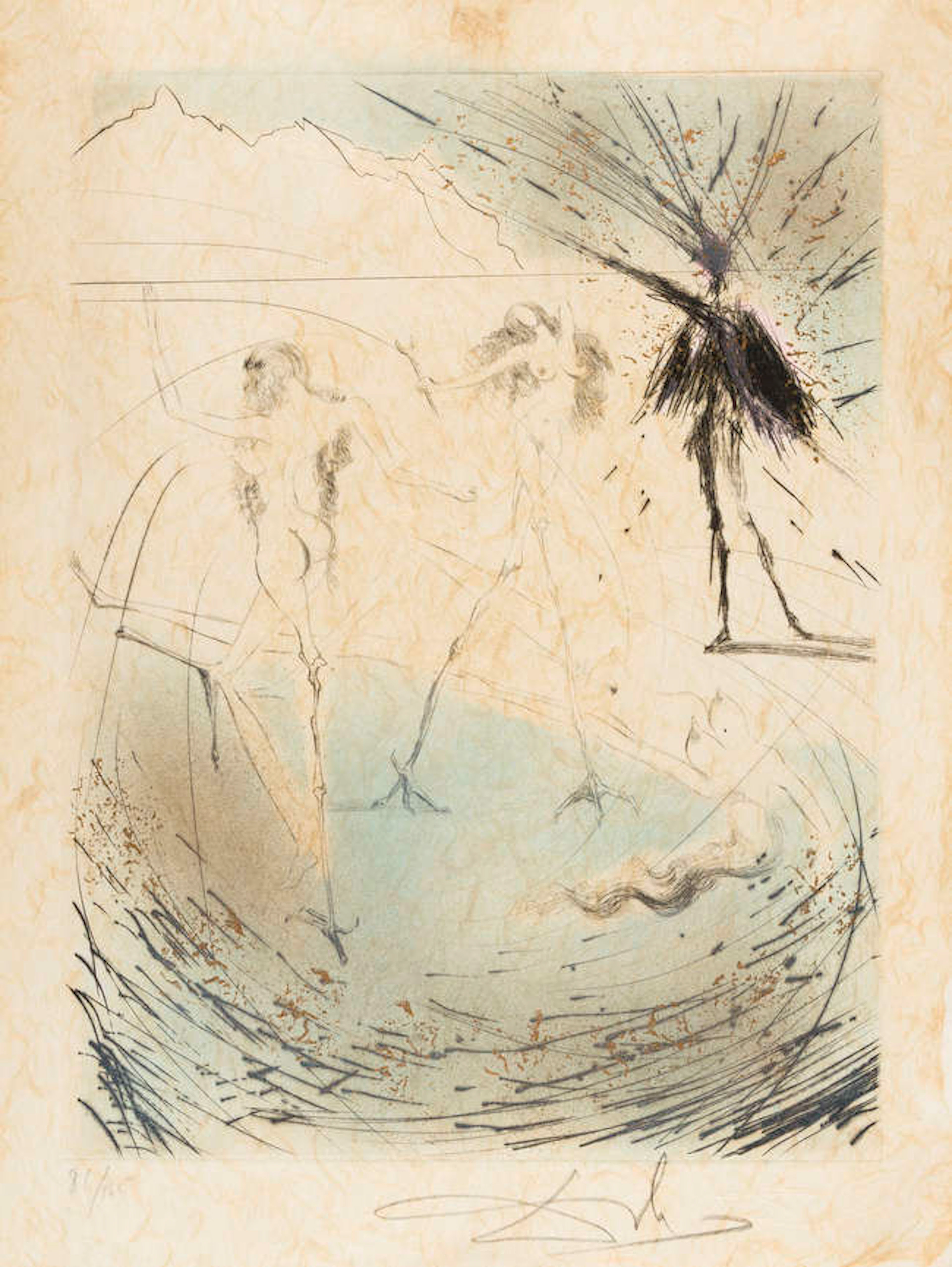 Salvador Dali (1904-1989) Femmes poules (Field 69-1I; M&L 308k)