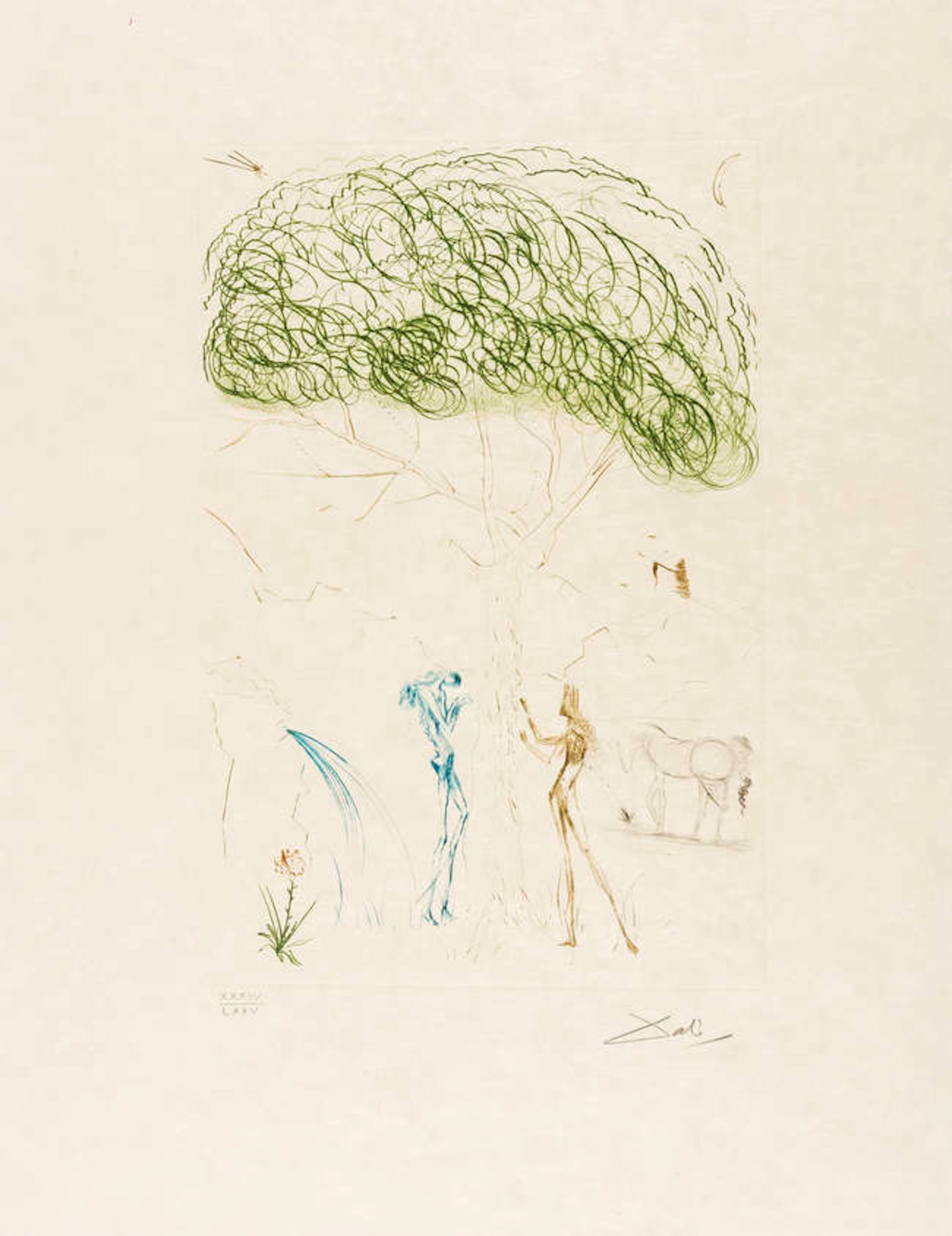 Salvador Dali (1904-1989) Sous le Pin Parasol (Field 70-10I; M&L 414a)