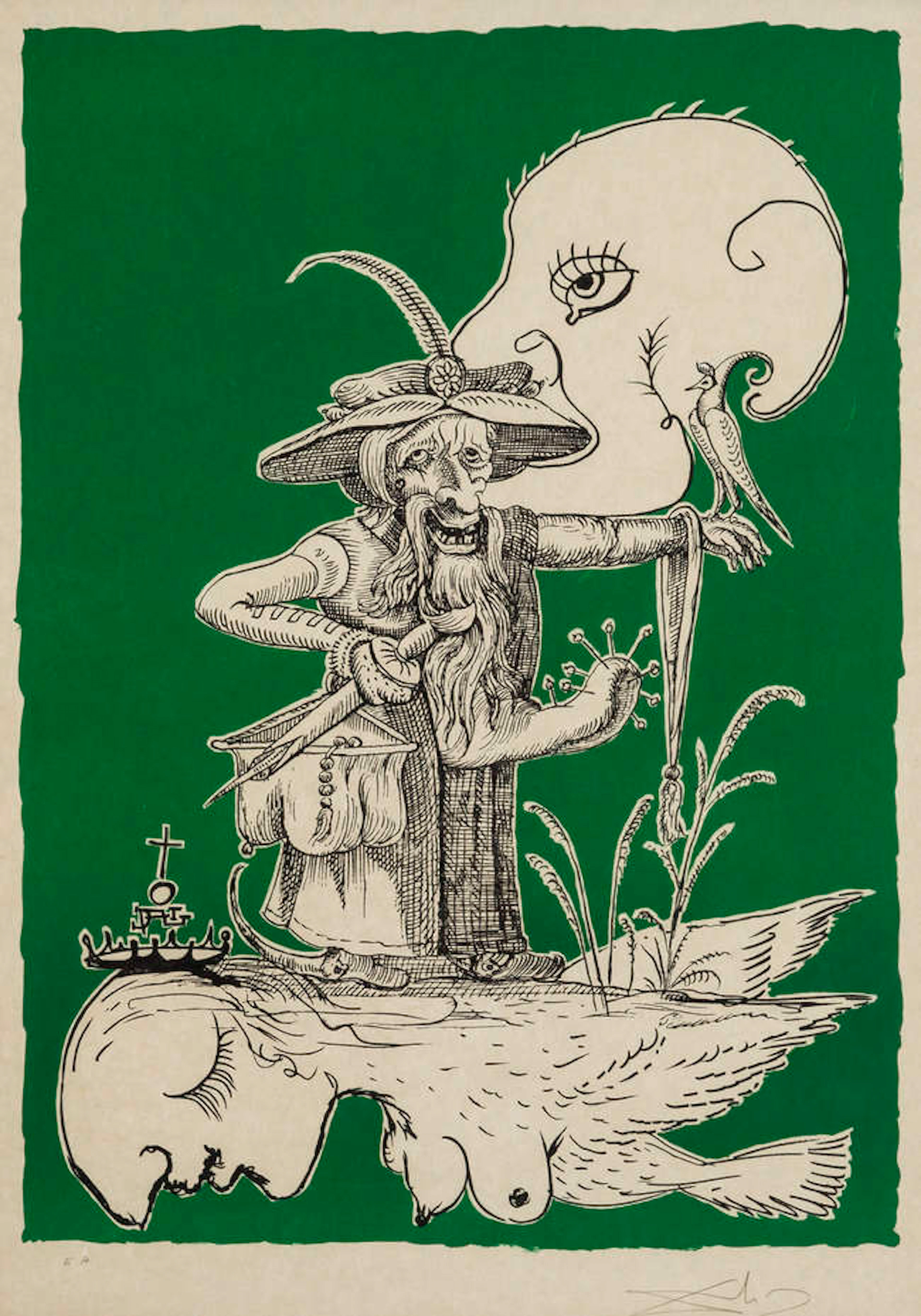 Salvador Dali (1904-1989) A plate