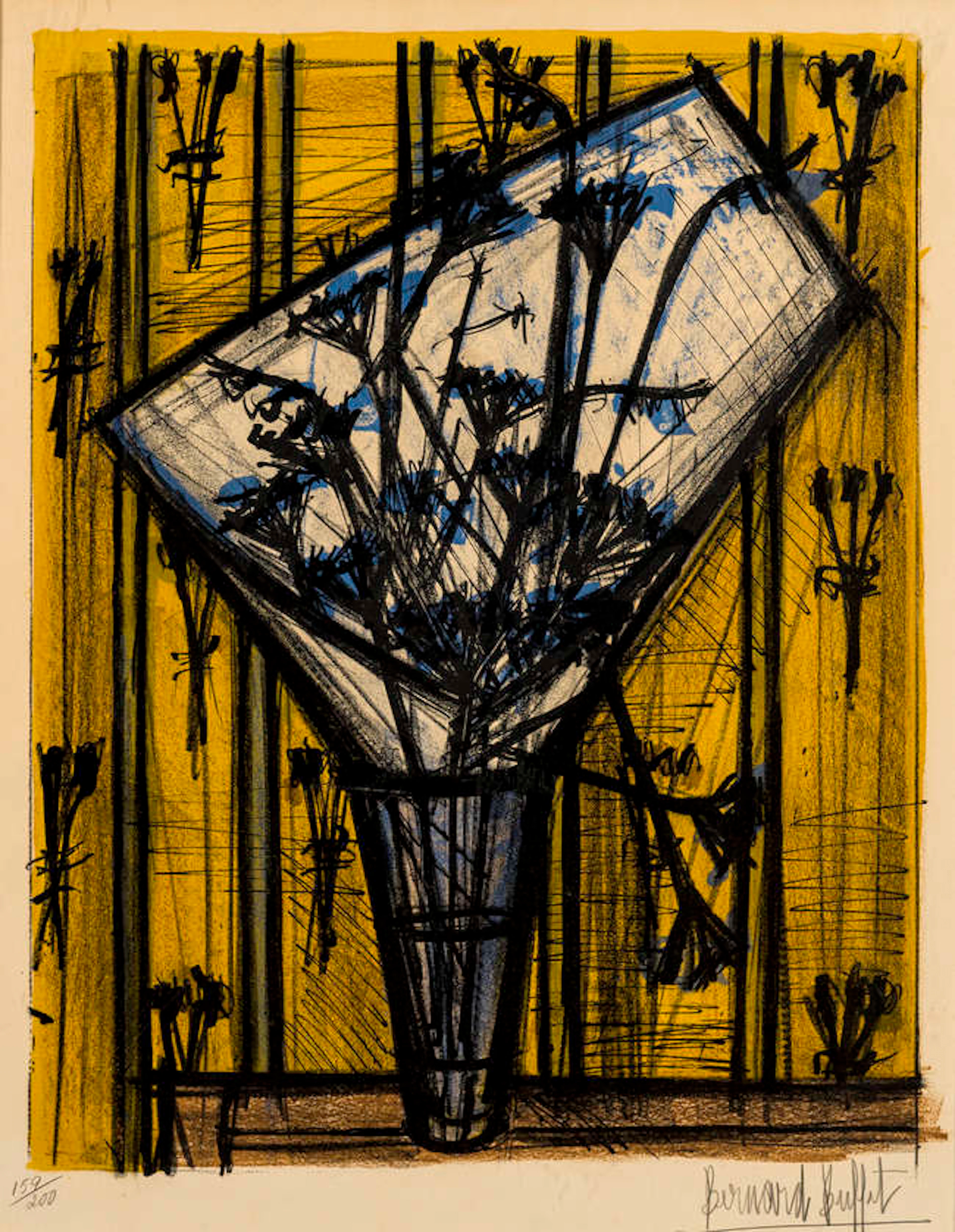 Bernard Buffet (1928-1999) Flowers (Mourlot 4)