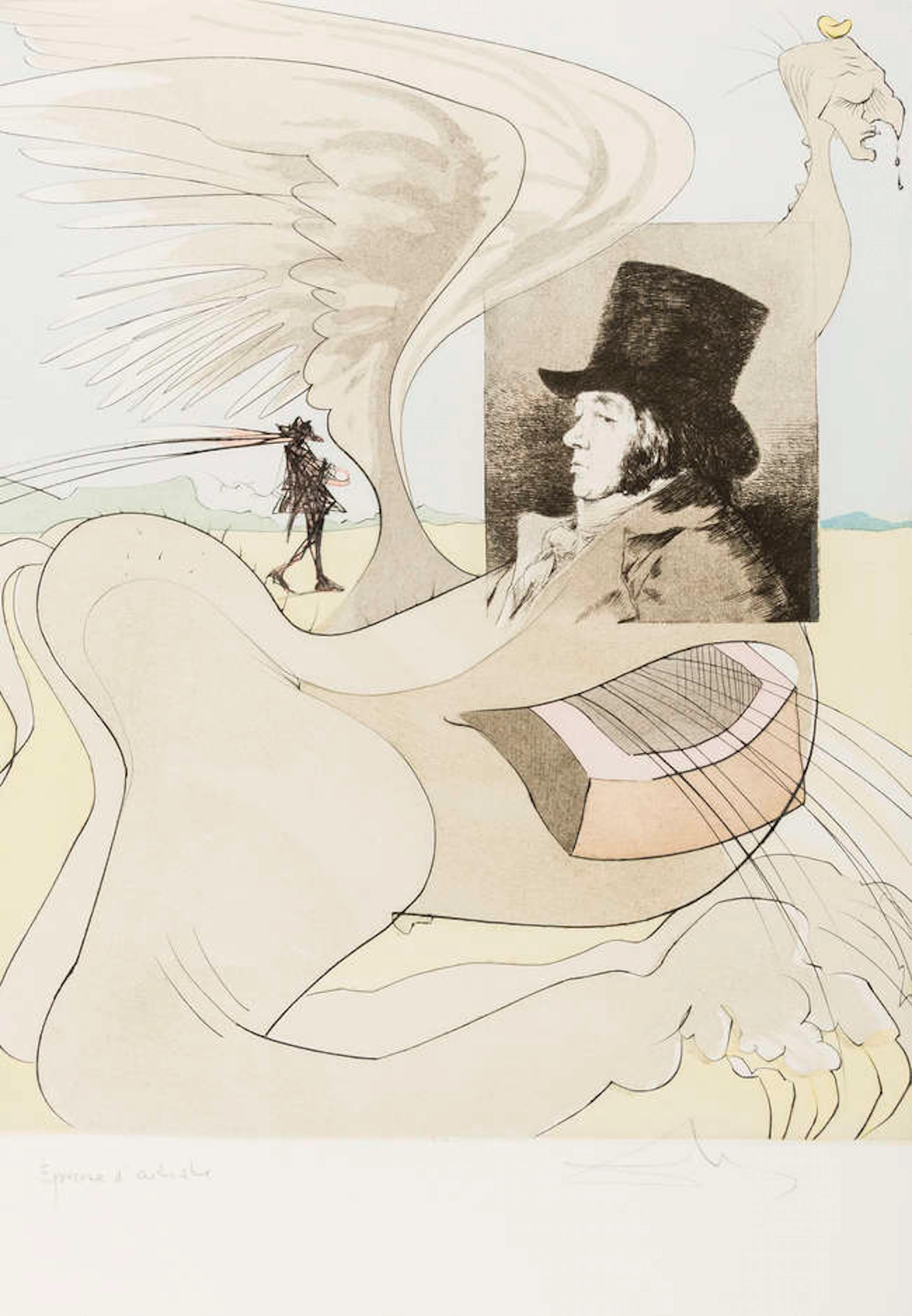 Salvador Dalí (1904-1989) Portrait of Goya (from Les...