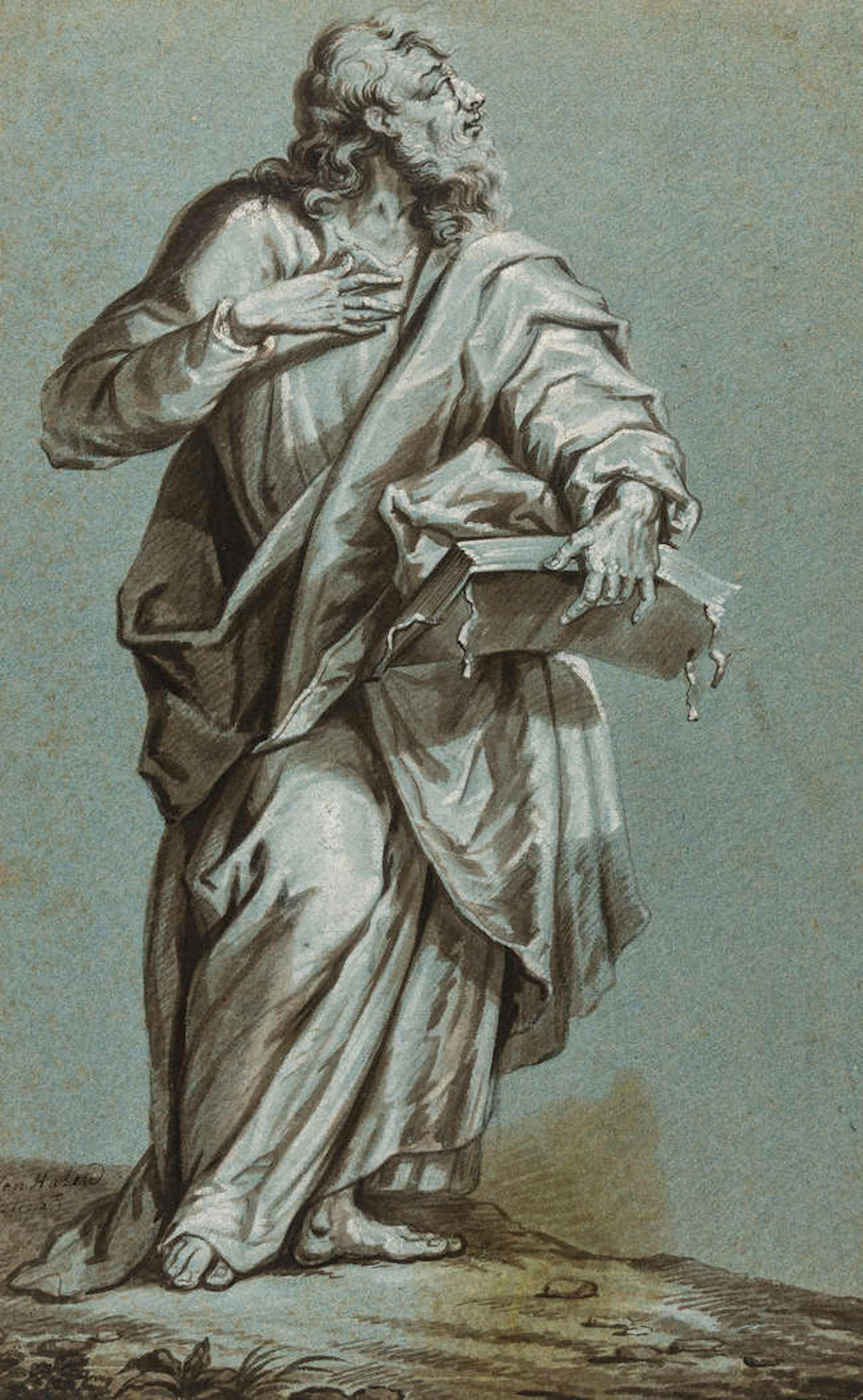 Arnoud van Halen (1650-1732)  Bearded saint standing