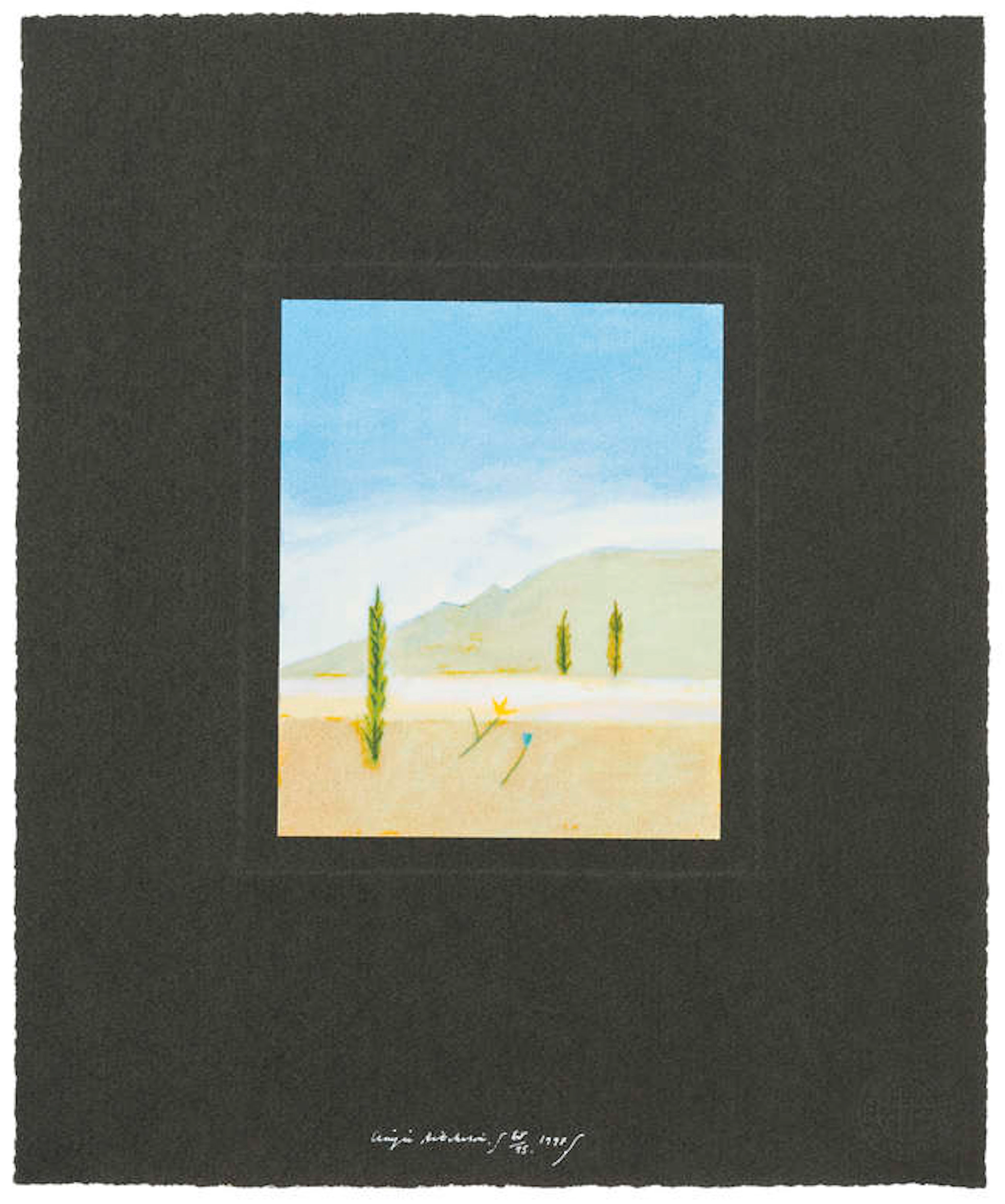 Craigie Aitchison (1926-2009) Cypress Trees at Oppedette
