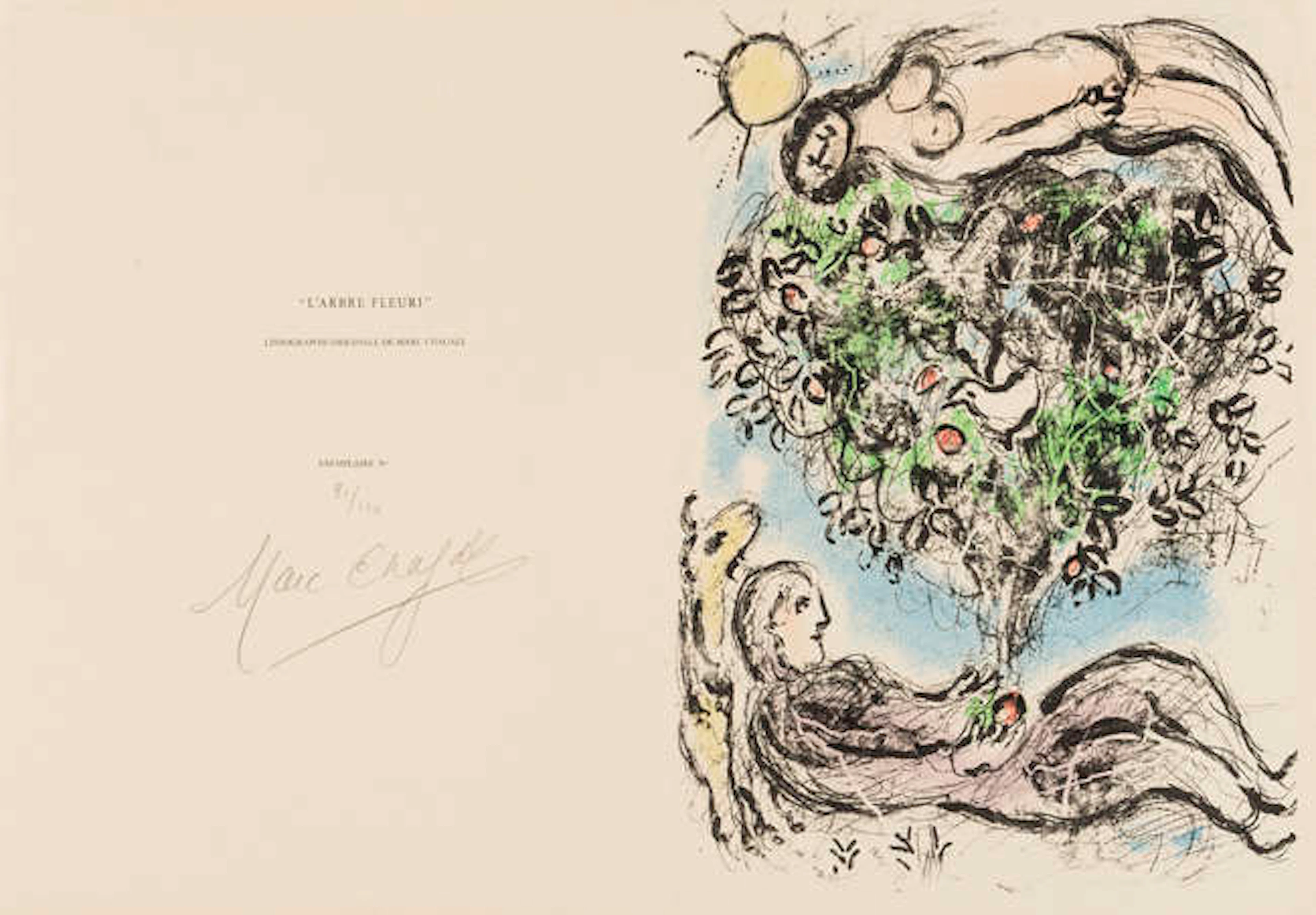 Marc Chagall (1887-1985) L'Arbre Fleurie (Mourlot 915)