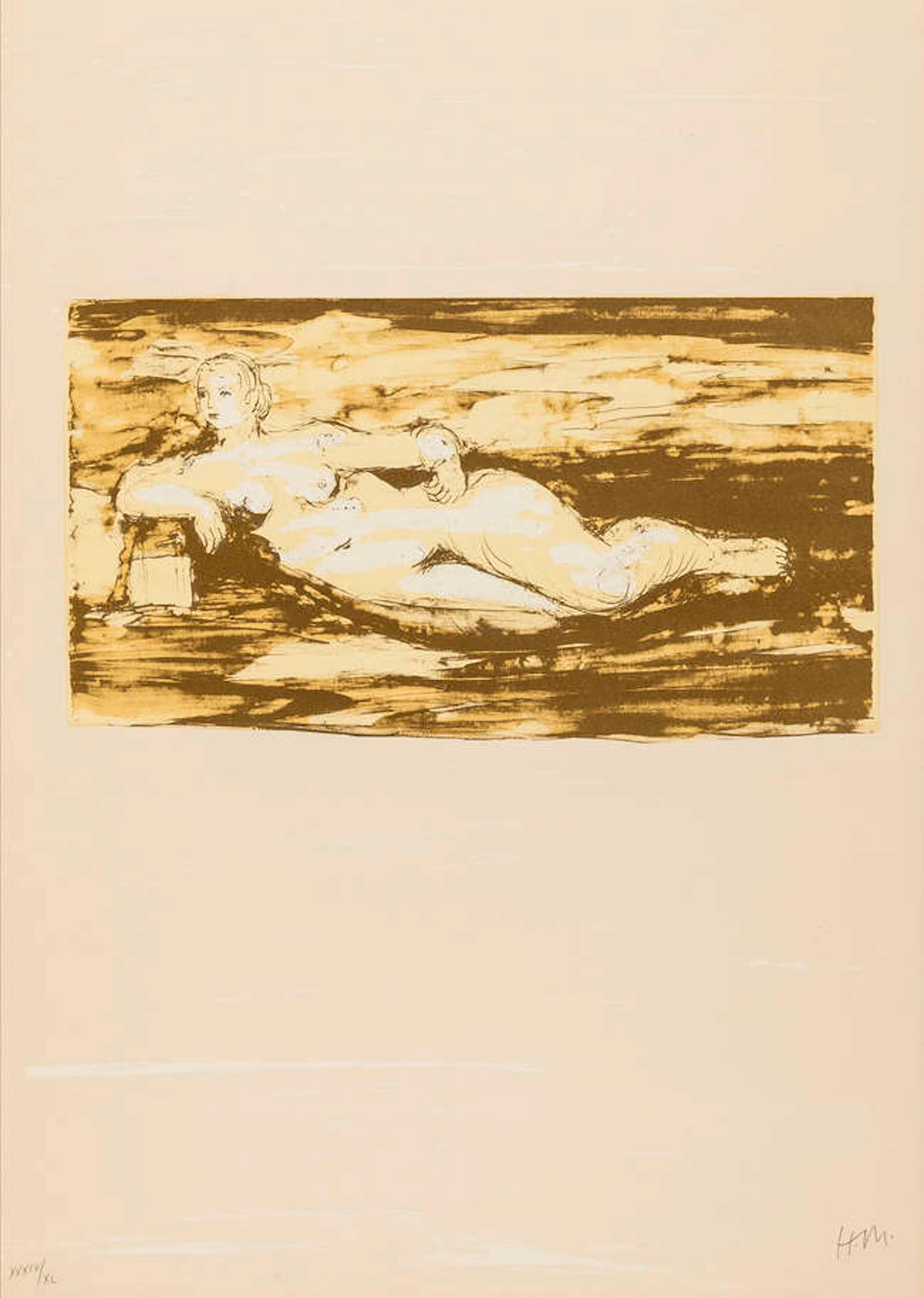 Henry Moore (1898-1986) Femme Allongée (Cramer 322)