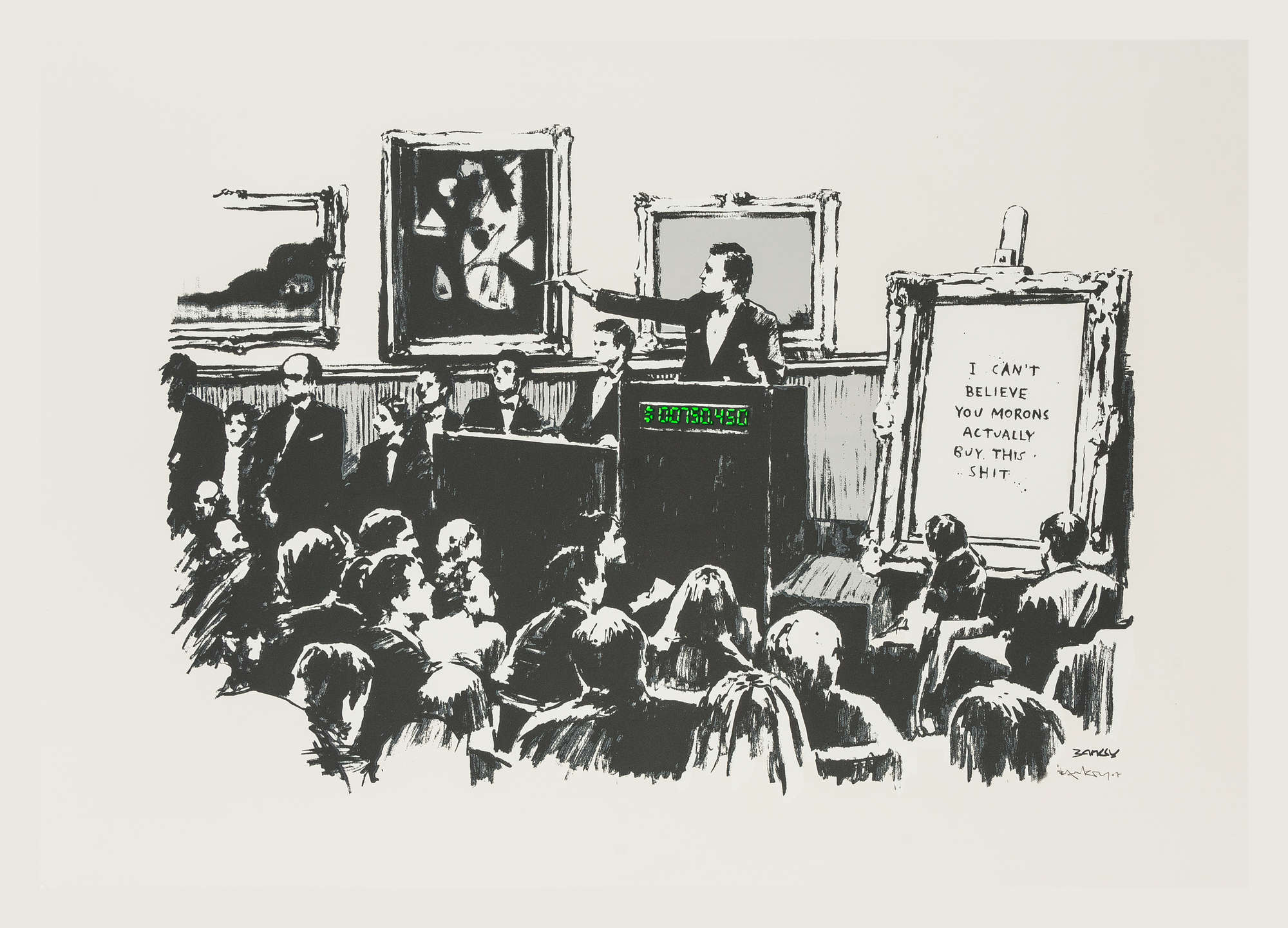 Banksy (b.1974) Morons (Signed), Banksy (b.1974), Morons (Signed ...