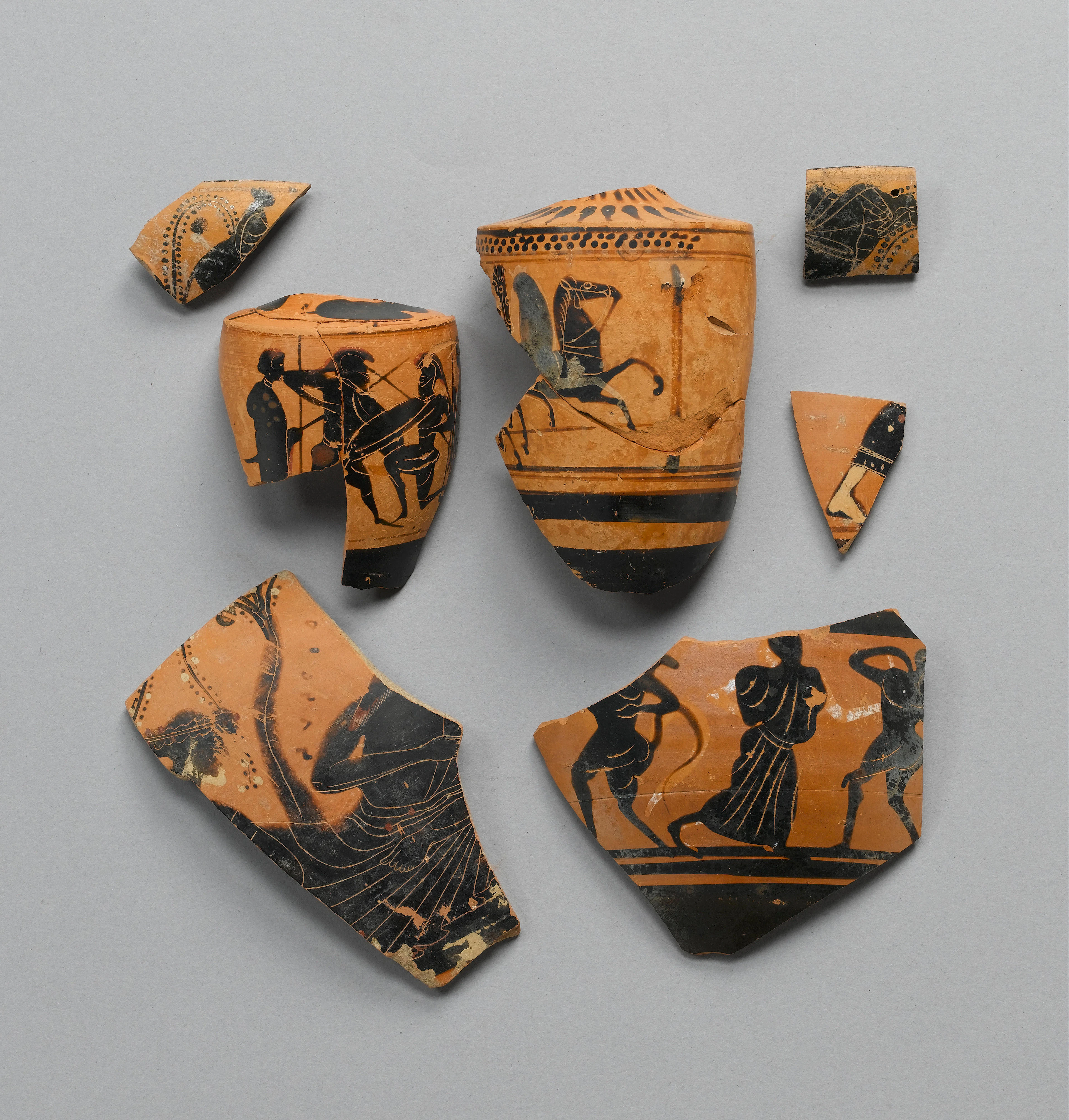Seven Attic black-figure fragments (7)