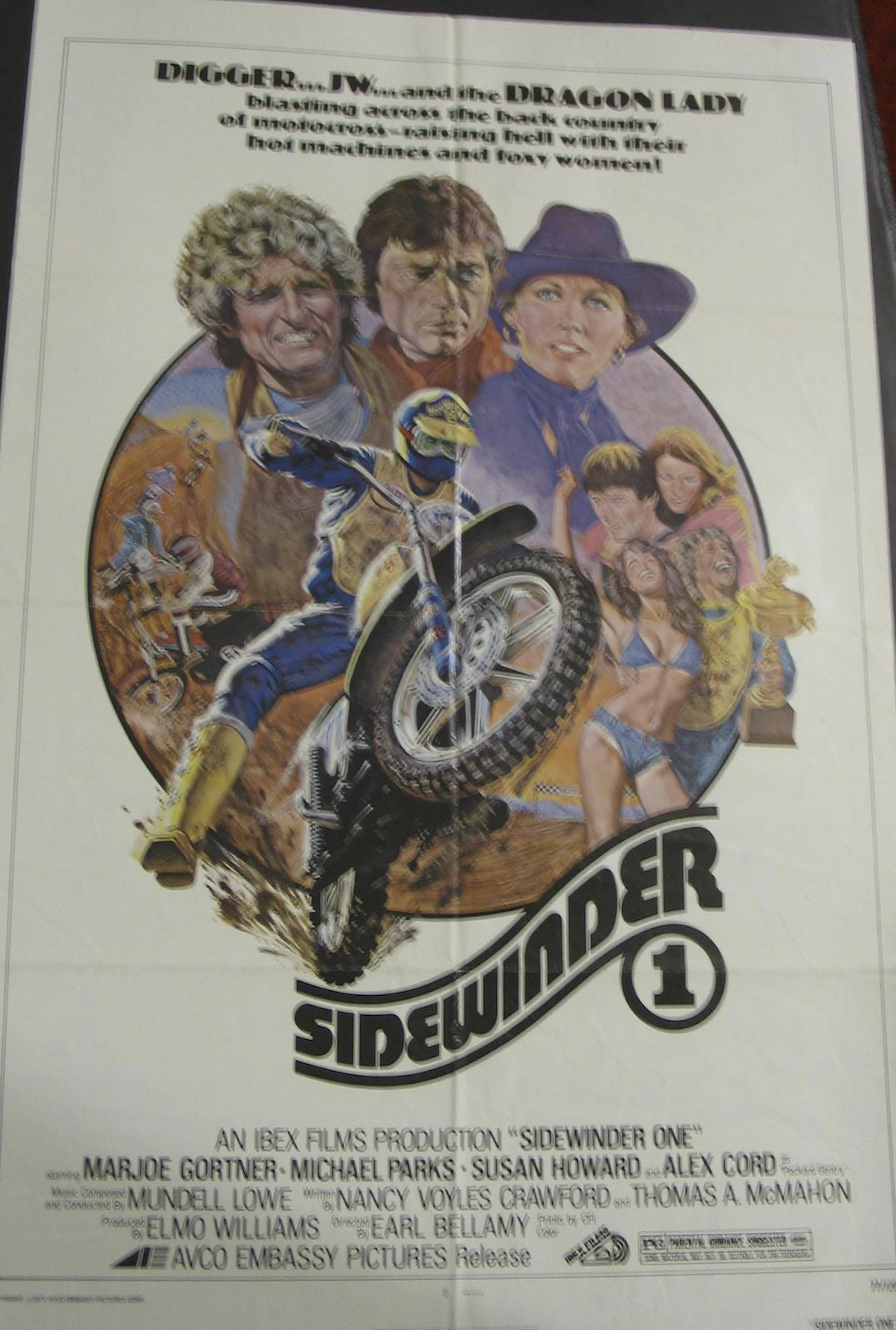 A 'Sidewinder 1' movie poster, 1977, 41 x 27in