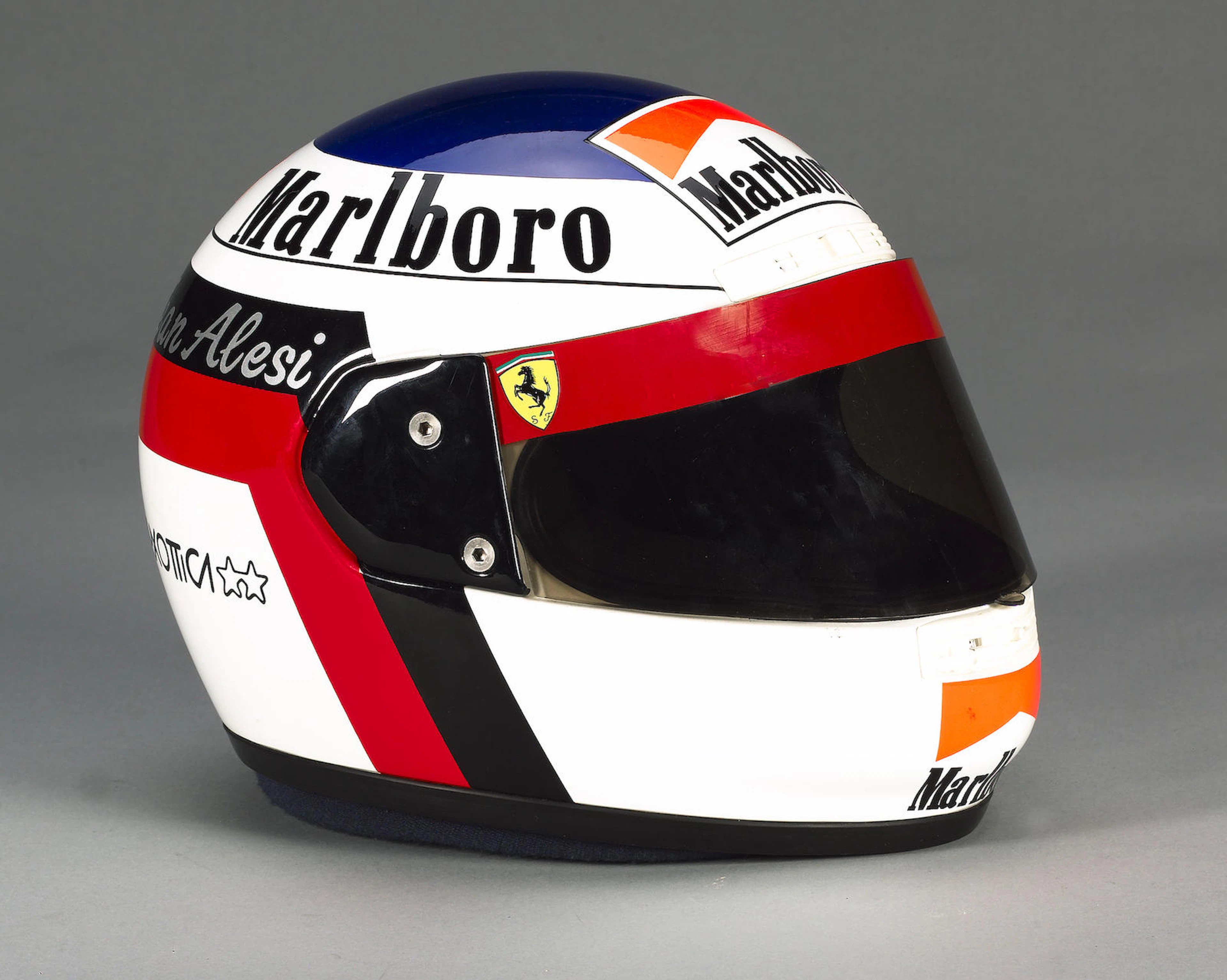 A rare Jean Alesi presentation helmet,