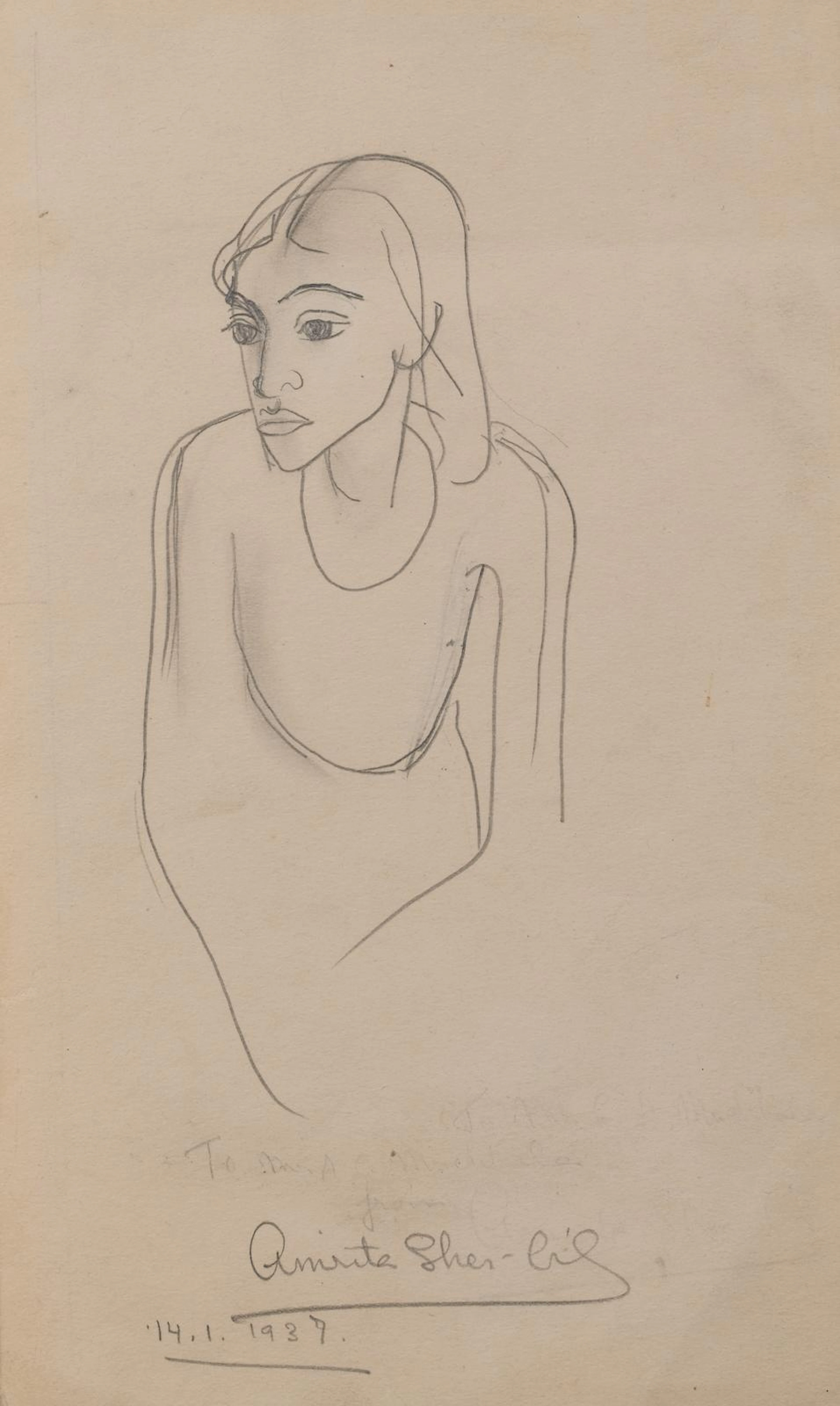 Seated Girl (study for Fruit Vendors)