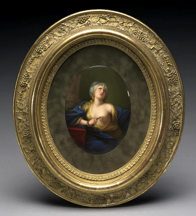 A Berlin (K.P.M.) porcelain plaque: The Death of Cleopatra