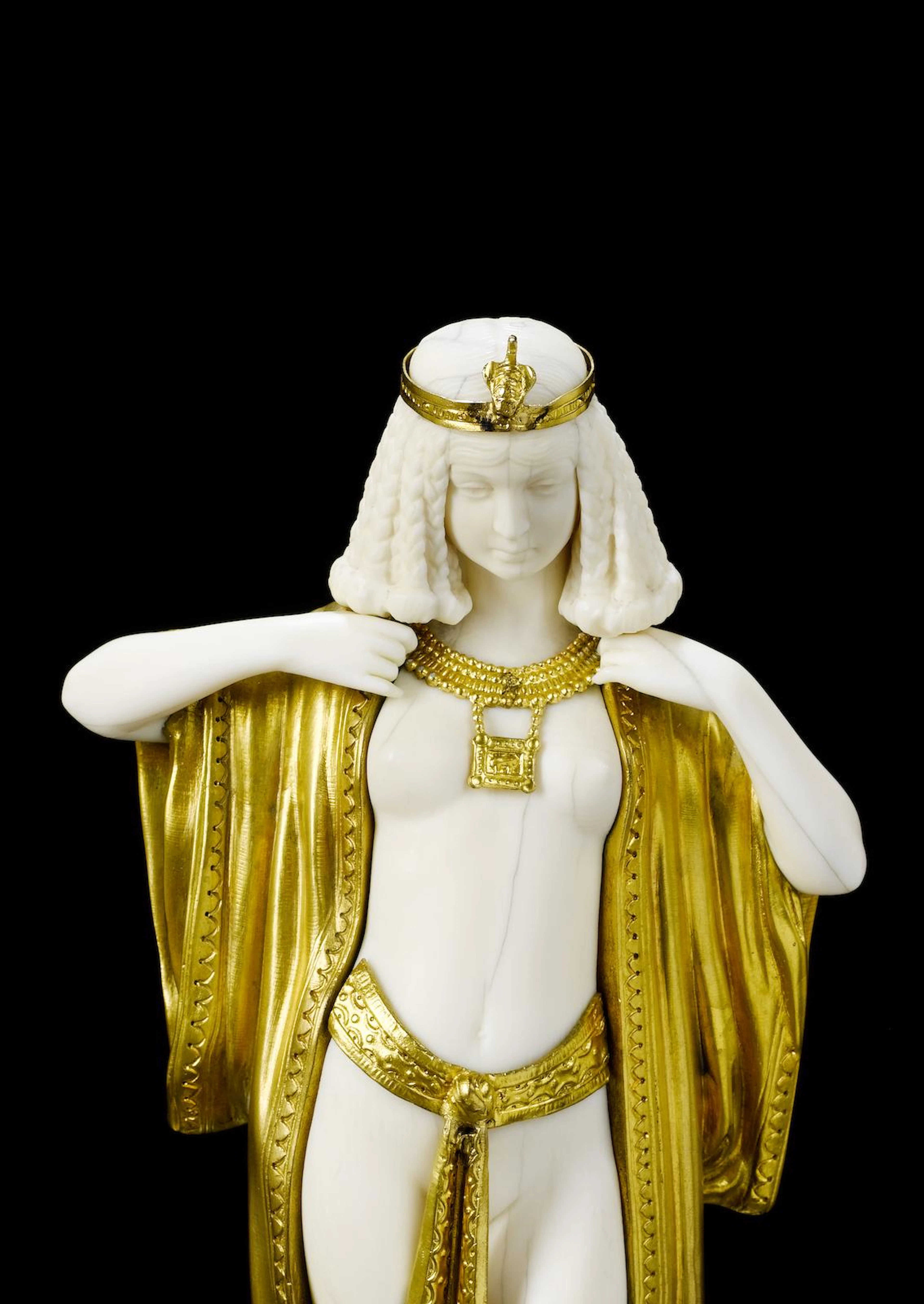 Böhm A Good Gilt Bronze and Carved Ivory Figure of an Egyptian Dancer, circa 1925