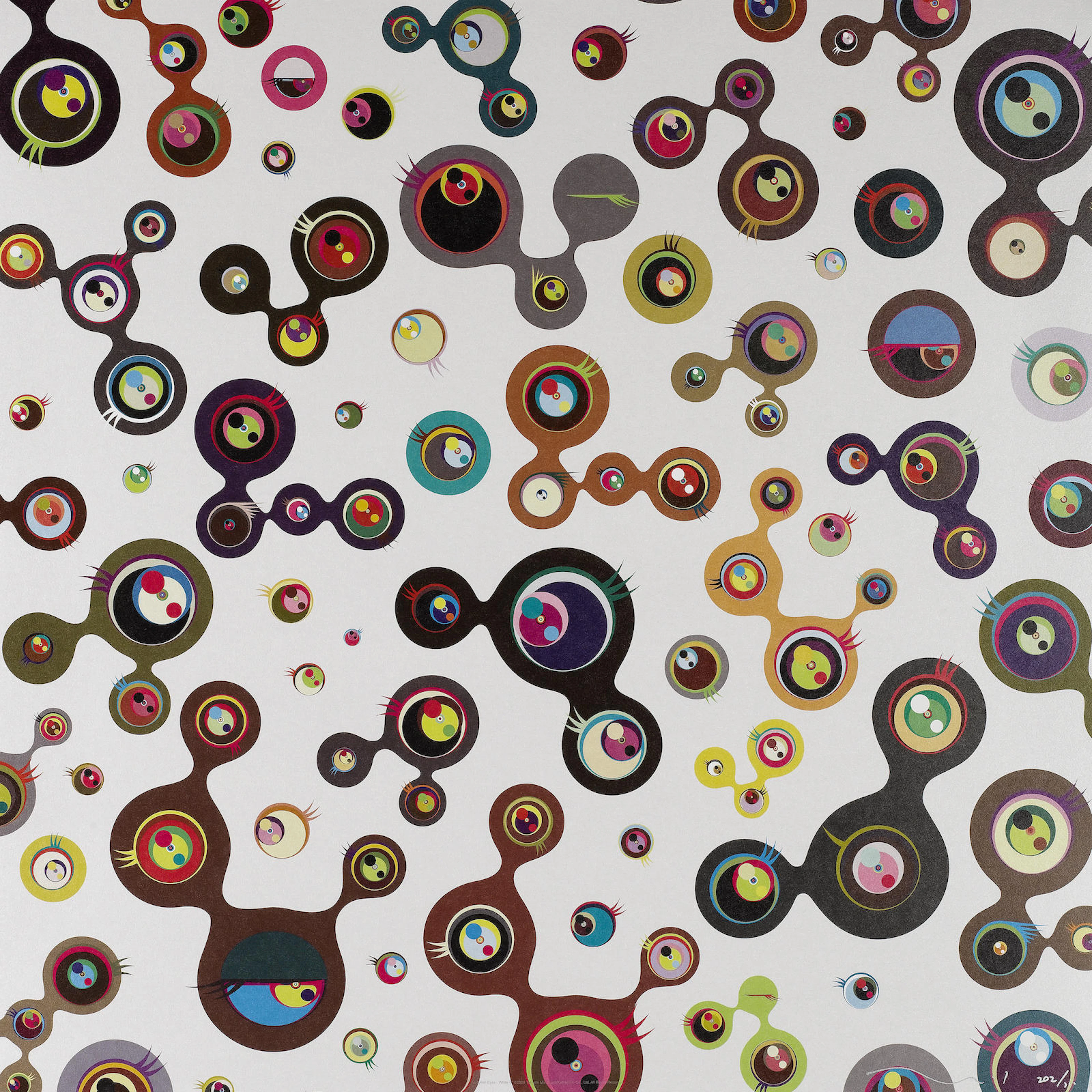 Takashi Murakami (Japanese, born 1962) 'Jellyfish Eyes - White - 5', 2006