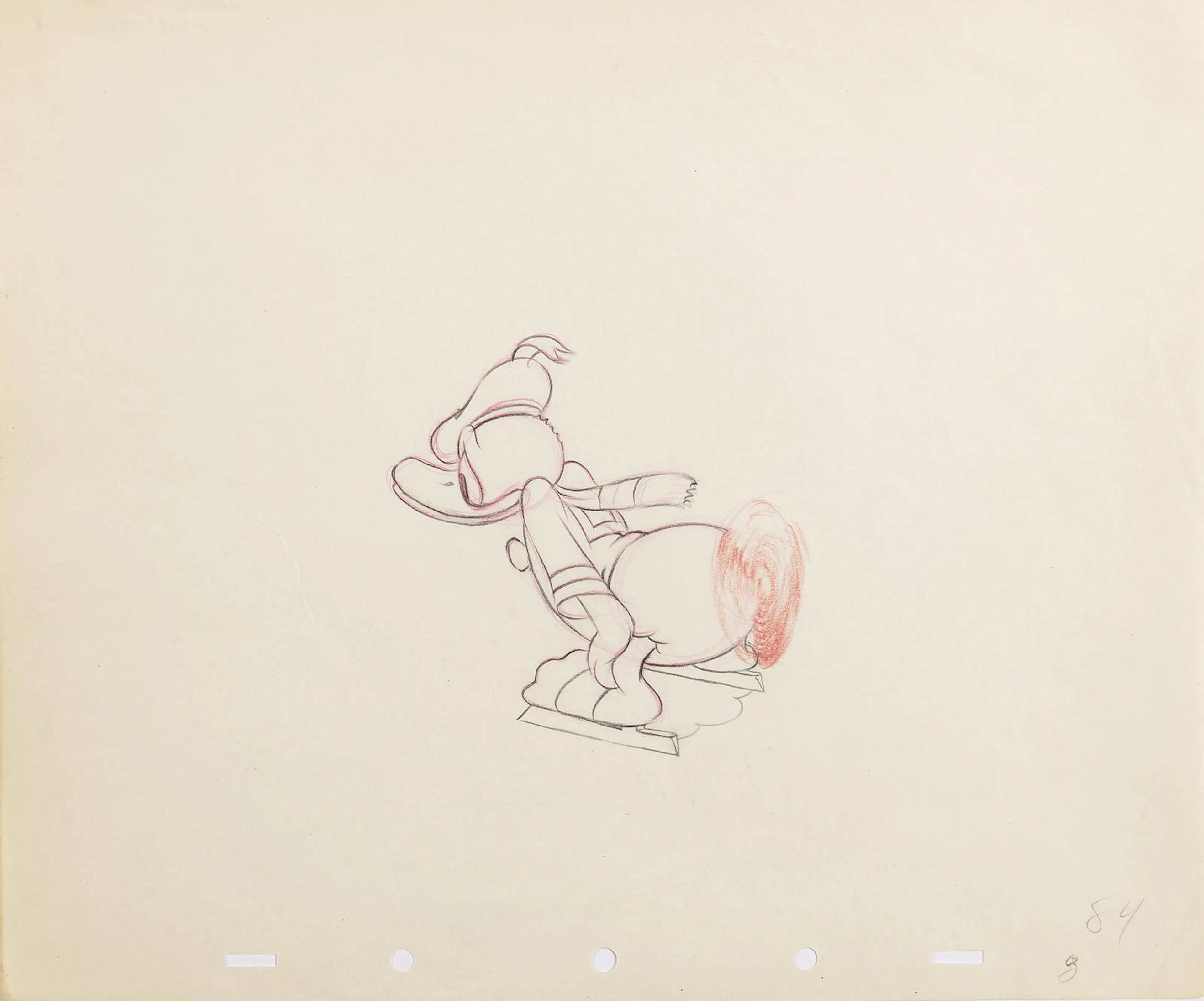 A Walt Disney animation drawing from "Hockey Champ"