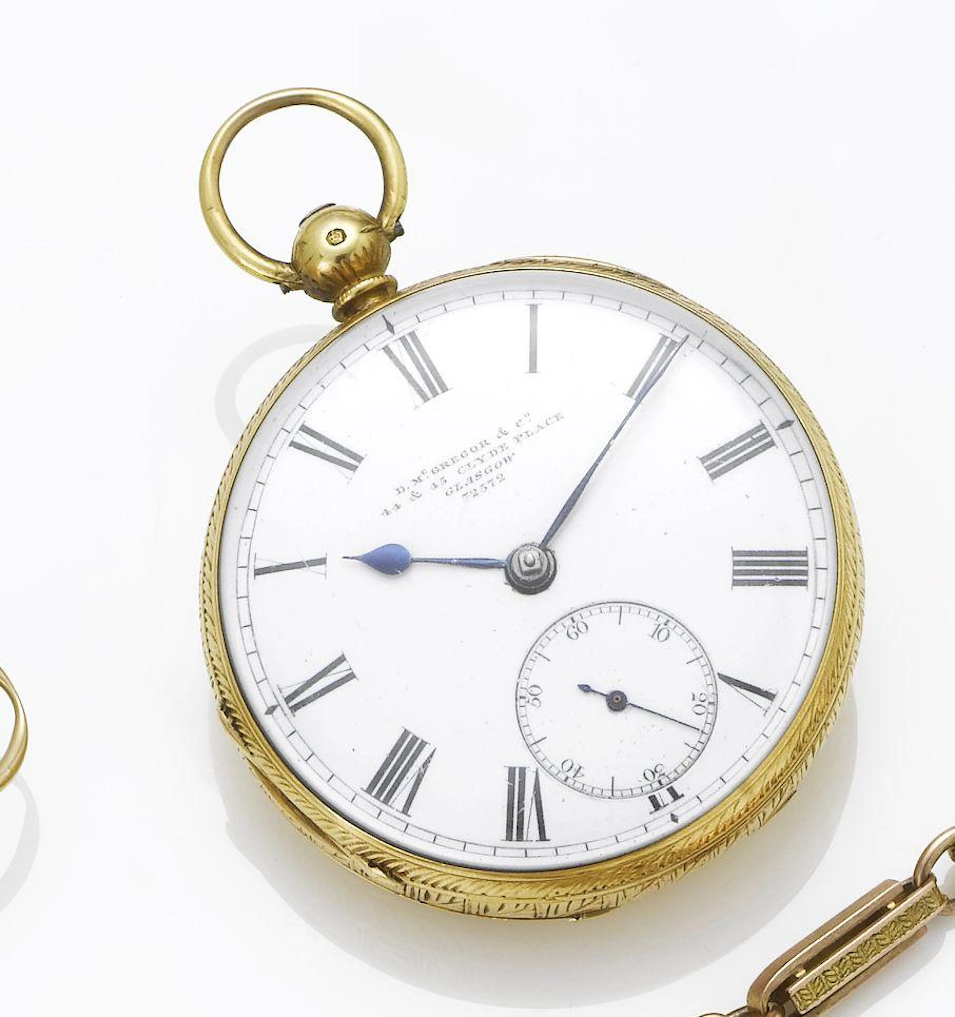 D. McGregor & Co. A late 19th century open face pocket watch Chester Hallmark for 1860, Movement and Dial No.32572