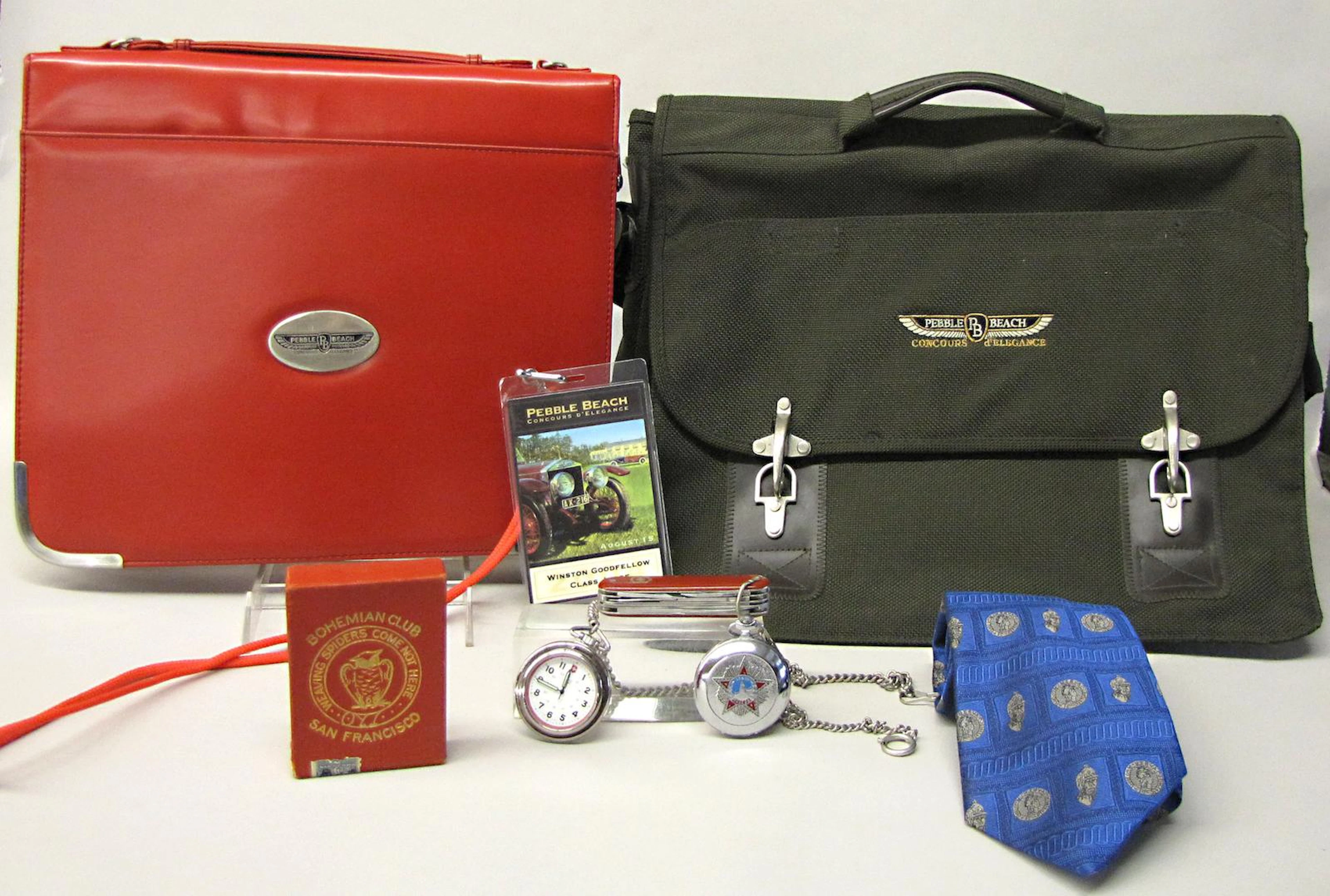 A collection of motoring and concours promotional items