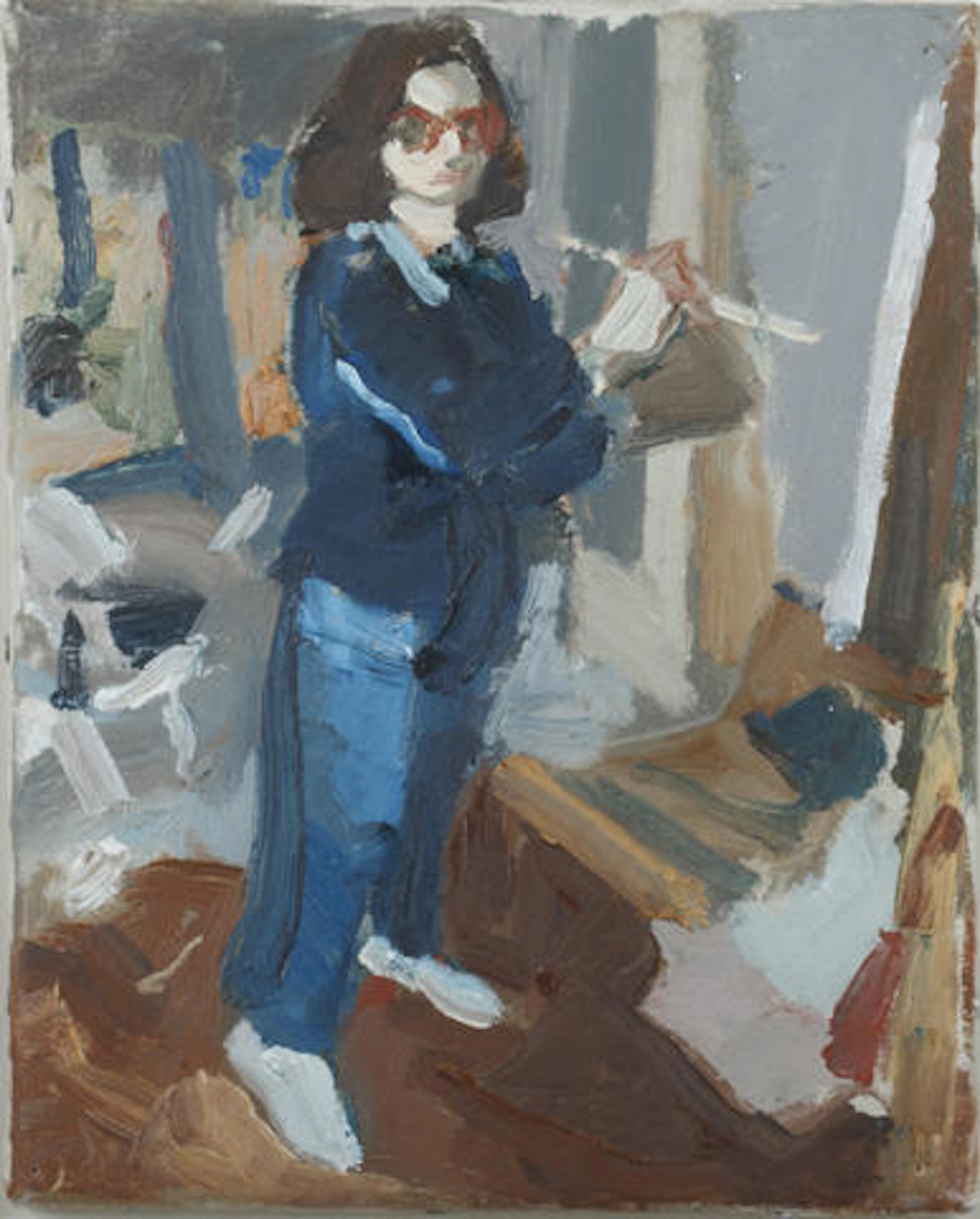 Maurice Cockrill R.A. (British, born 1936) Sandra Fisher in her studio