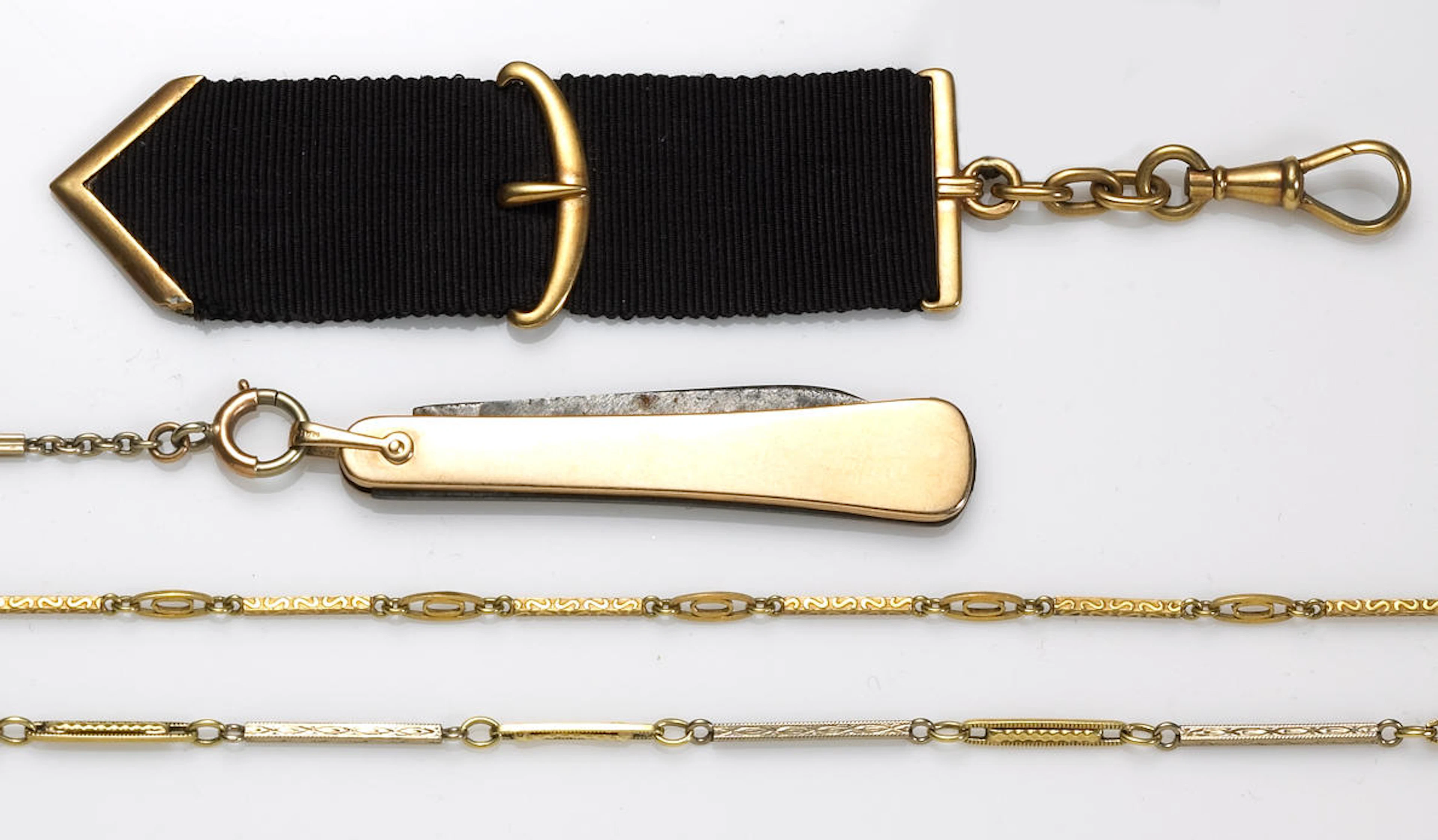 A collection of gent's 14k, 10k gold and bicolor gold jewelry and accessories