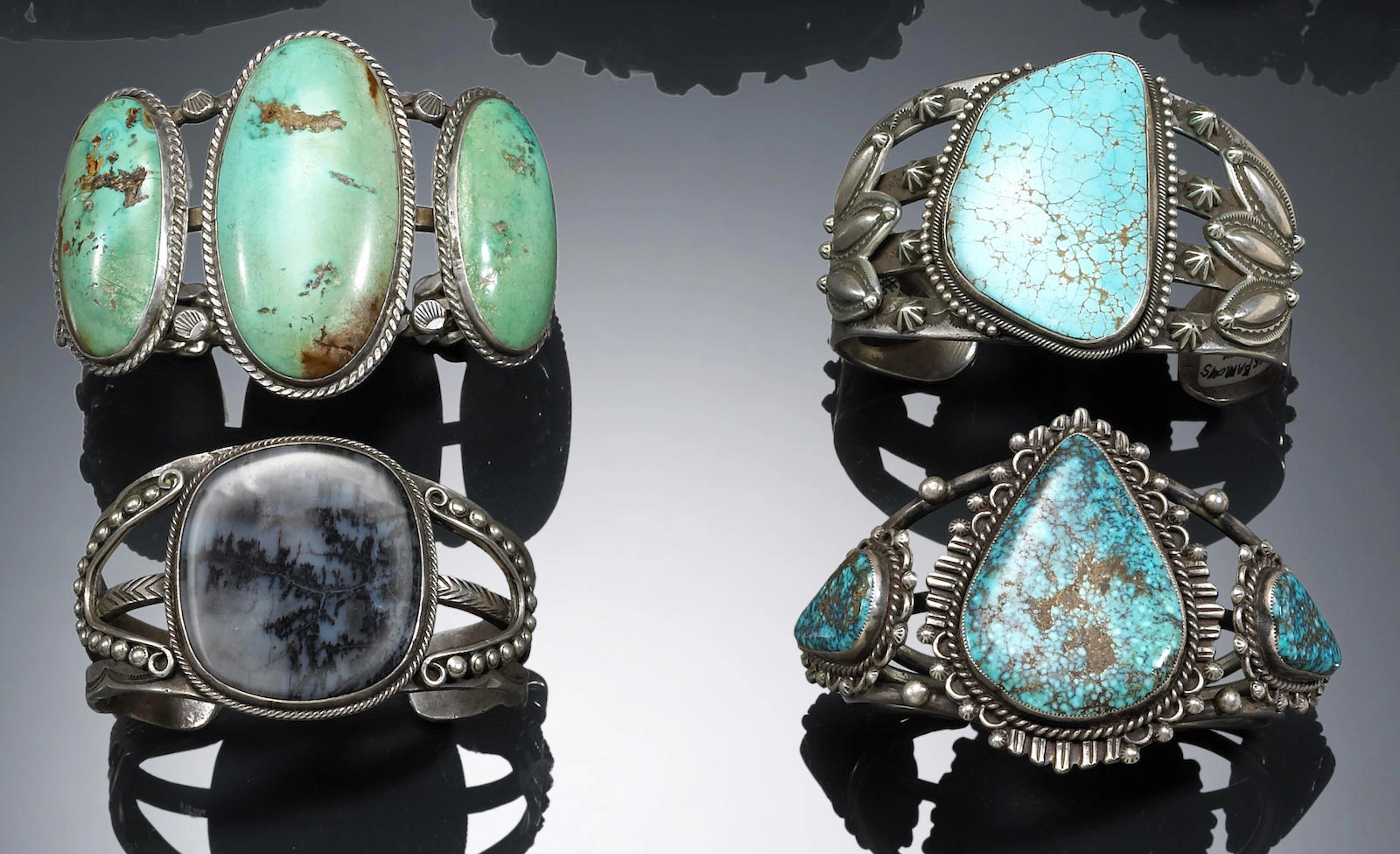 Four Navajo bracelets