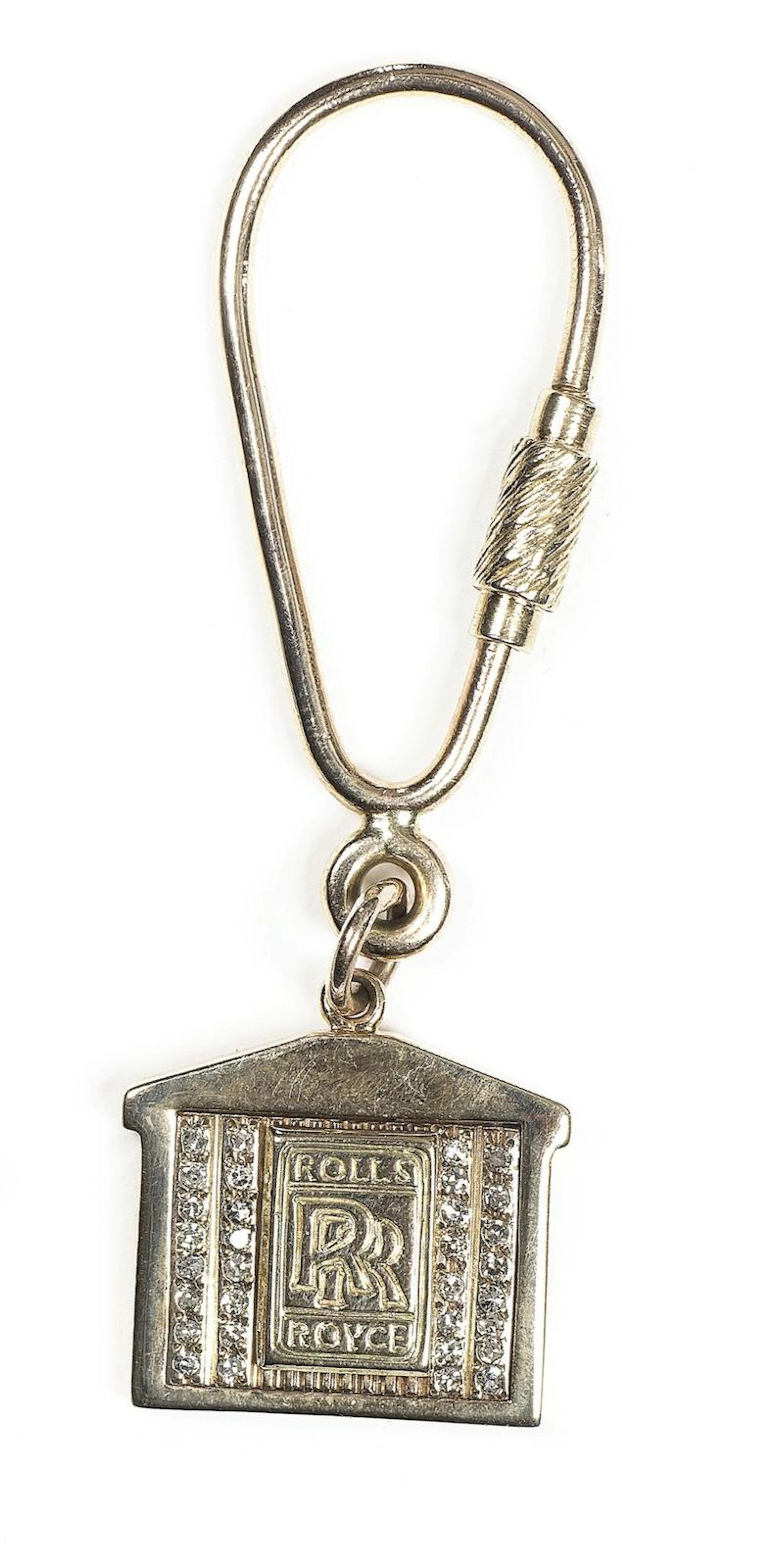 A diamond set Roll-Royce key ring,