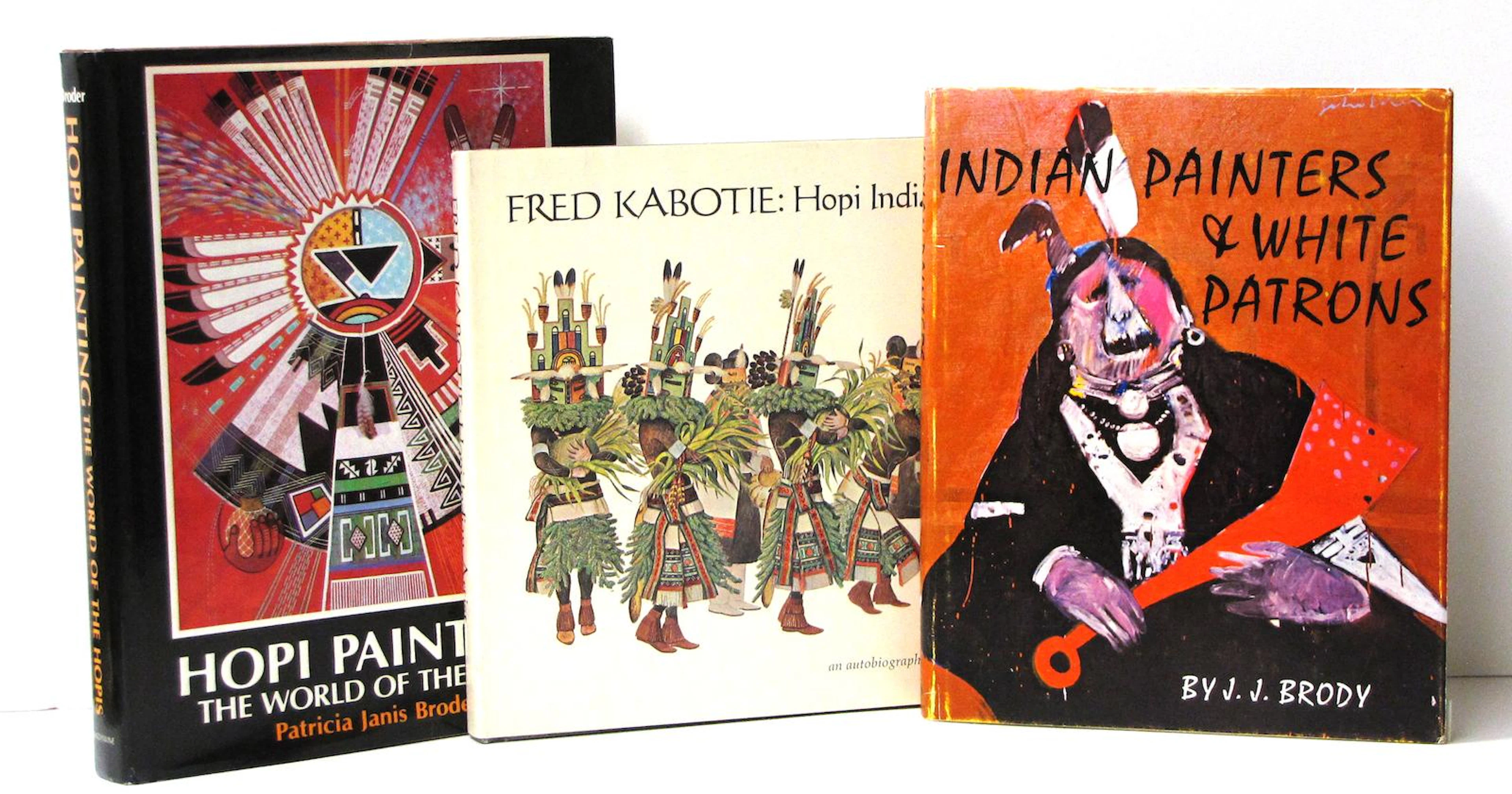A collection of books and pamphlets related to Native American painters