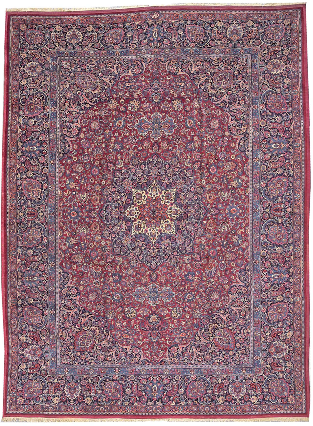 A Meshed Amoghli carpet size approximately 9ft. 10in. x 13ft. 3in.