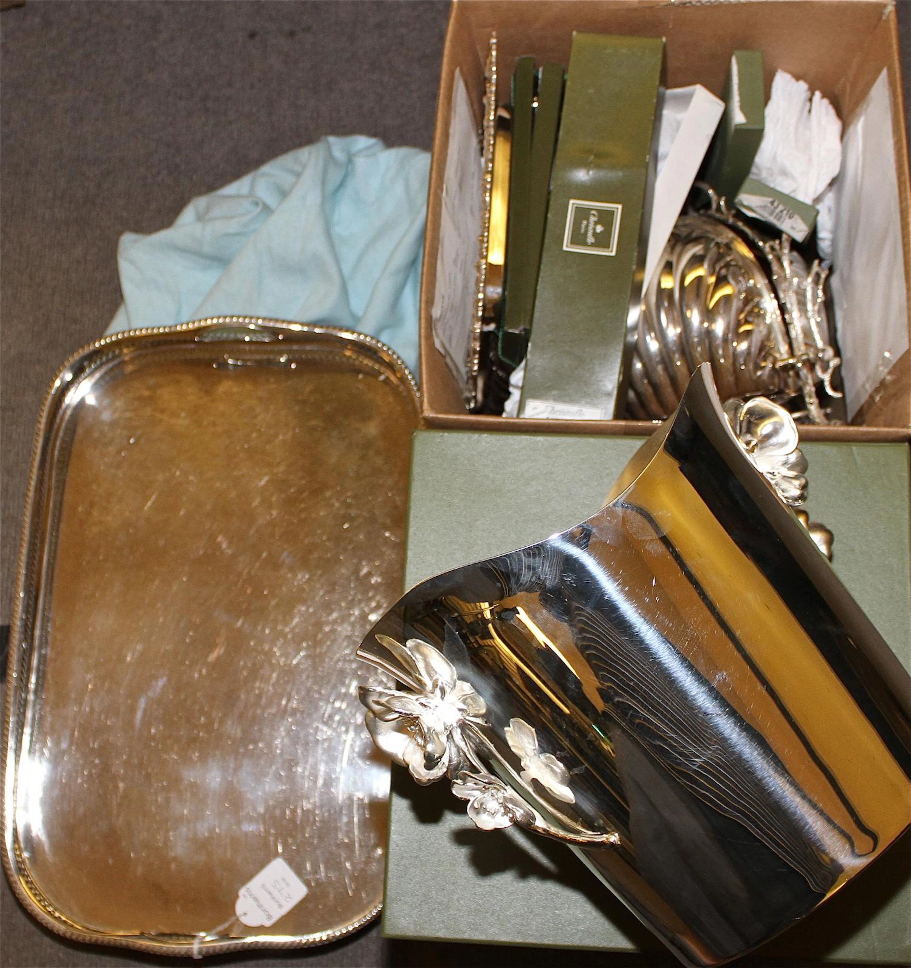 A collection of elecroplated items