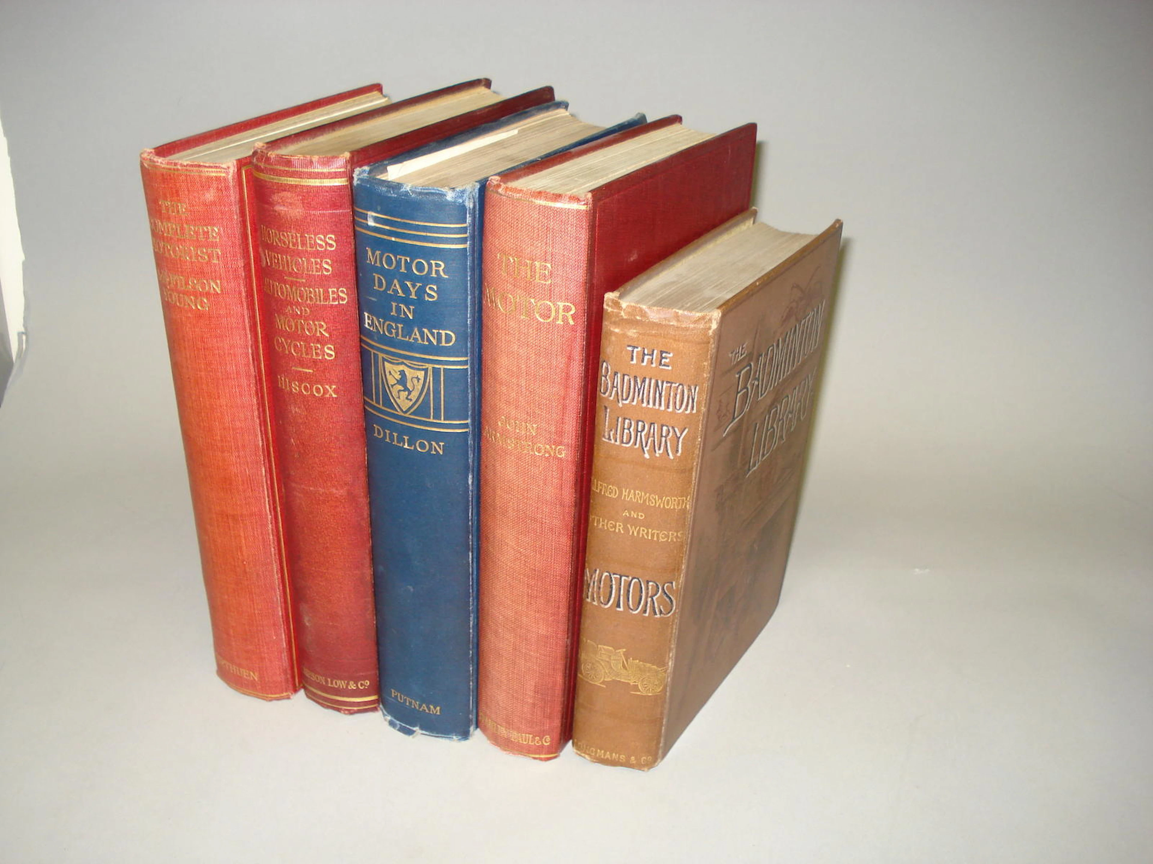 Five motoring books, Edwardian,