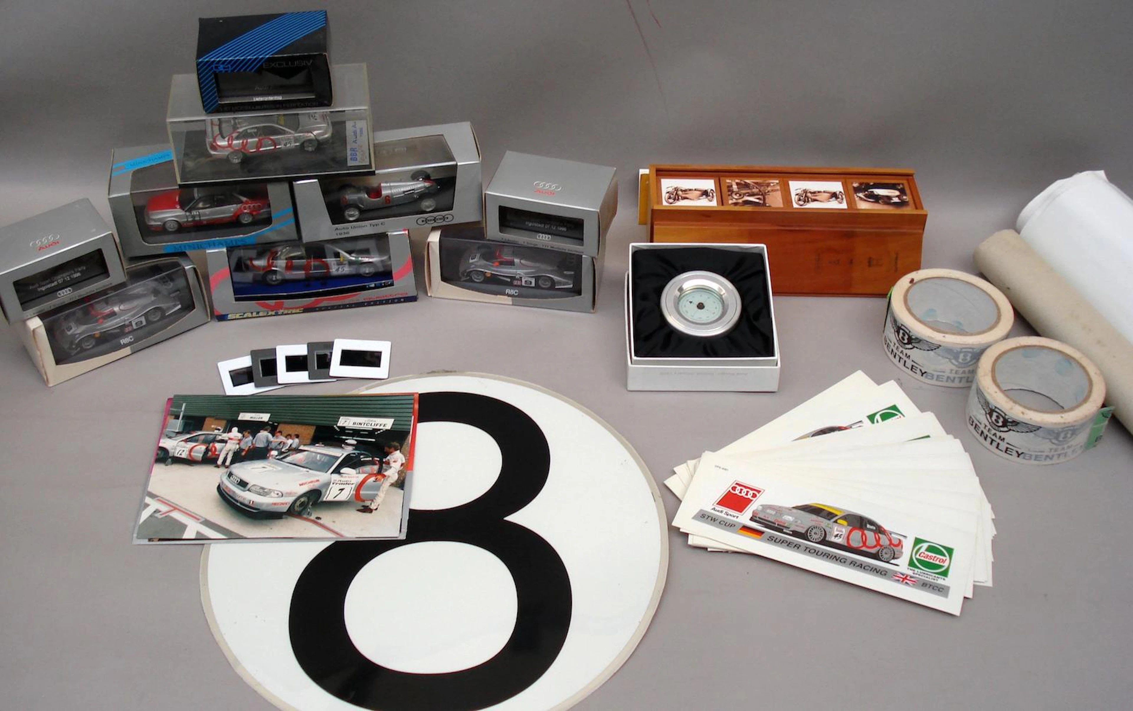 A collection of Audi memorabilia,