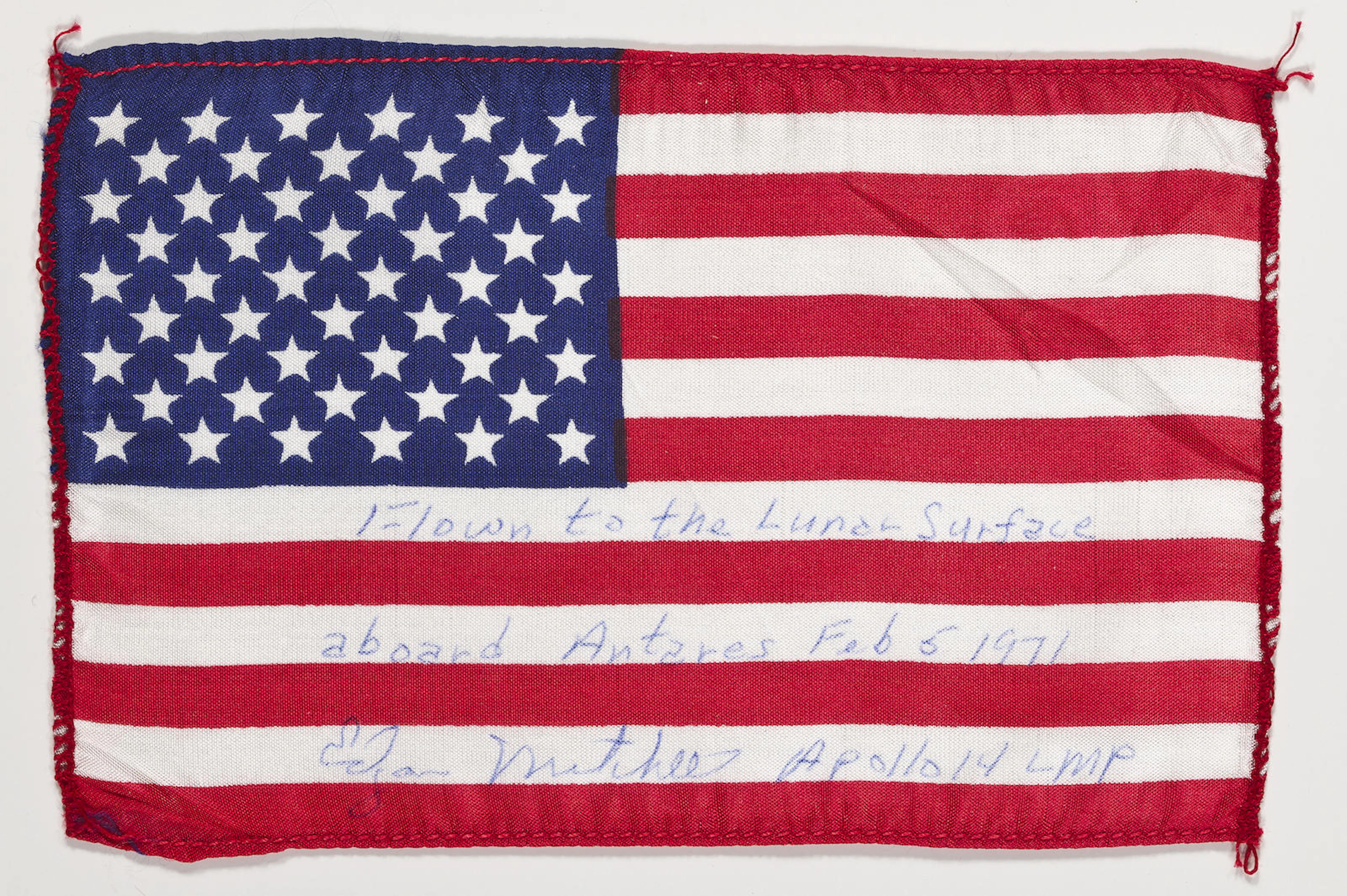 LUNAR SURFACE FLOWN US FLAGAPOLLO 14.
