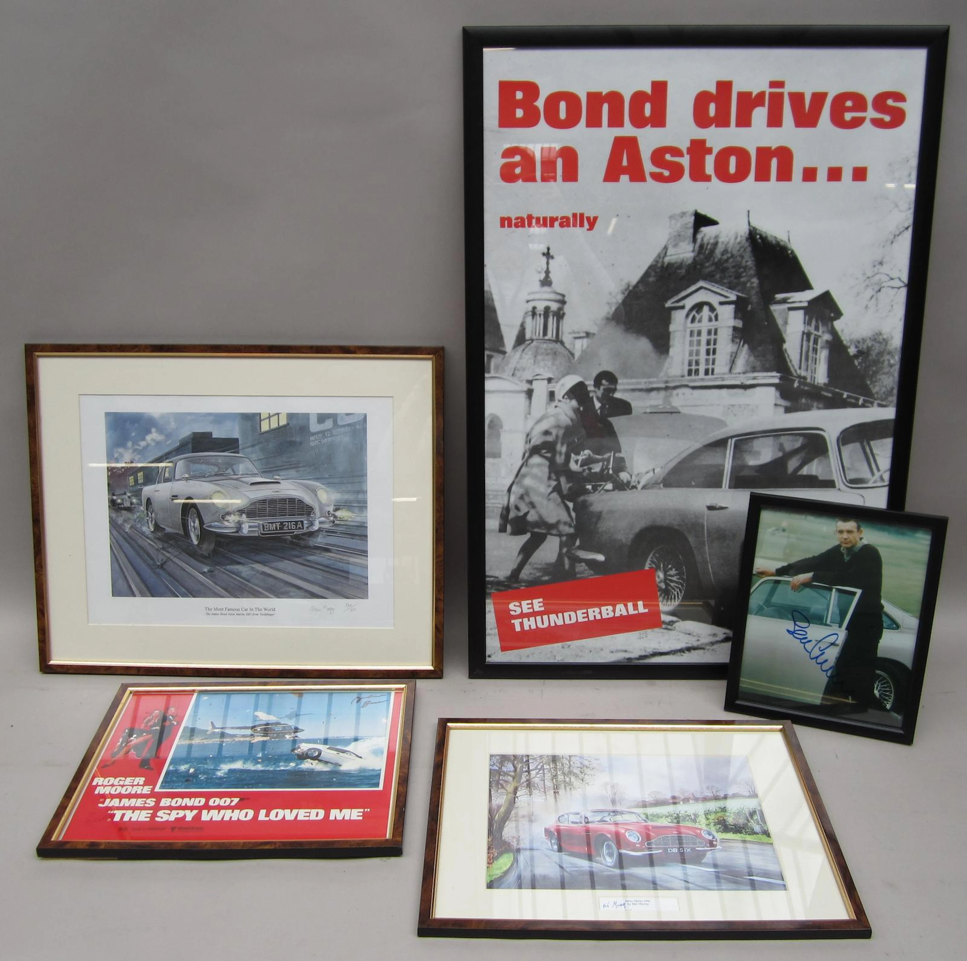 Five James Bond related prints,