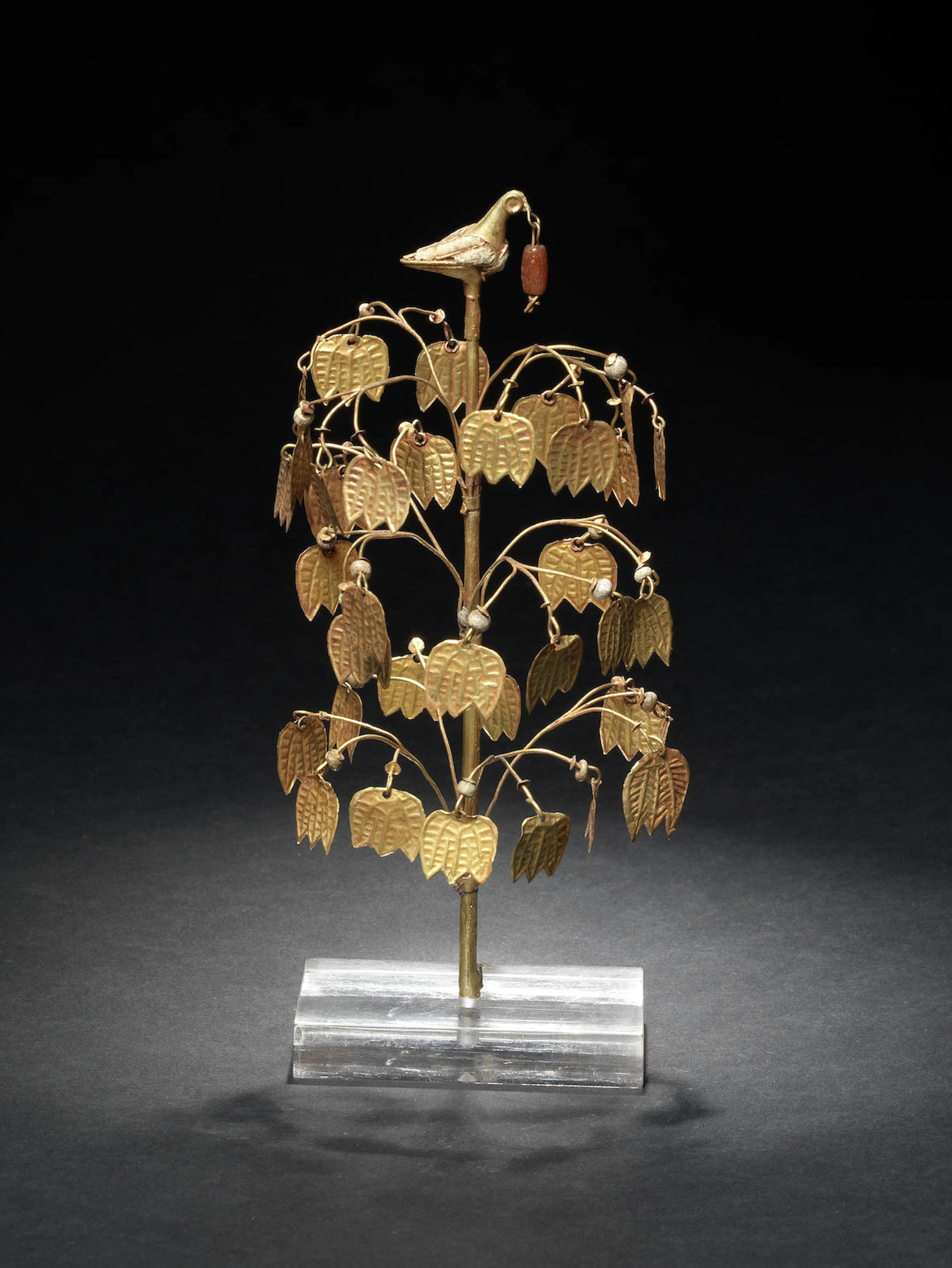 A Western Asiatic gold tree ornament
