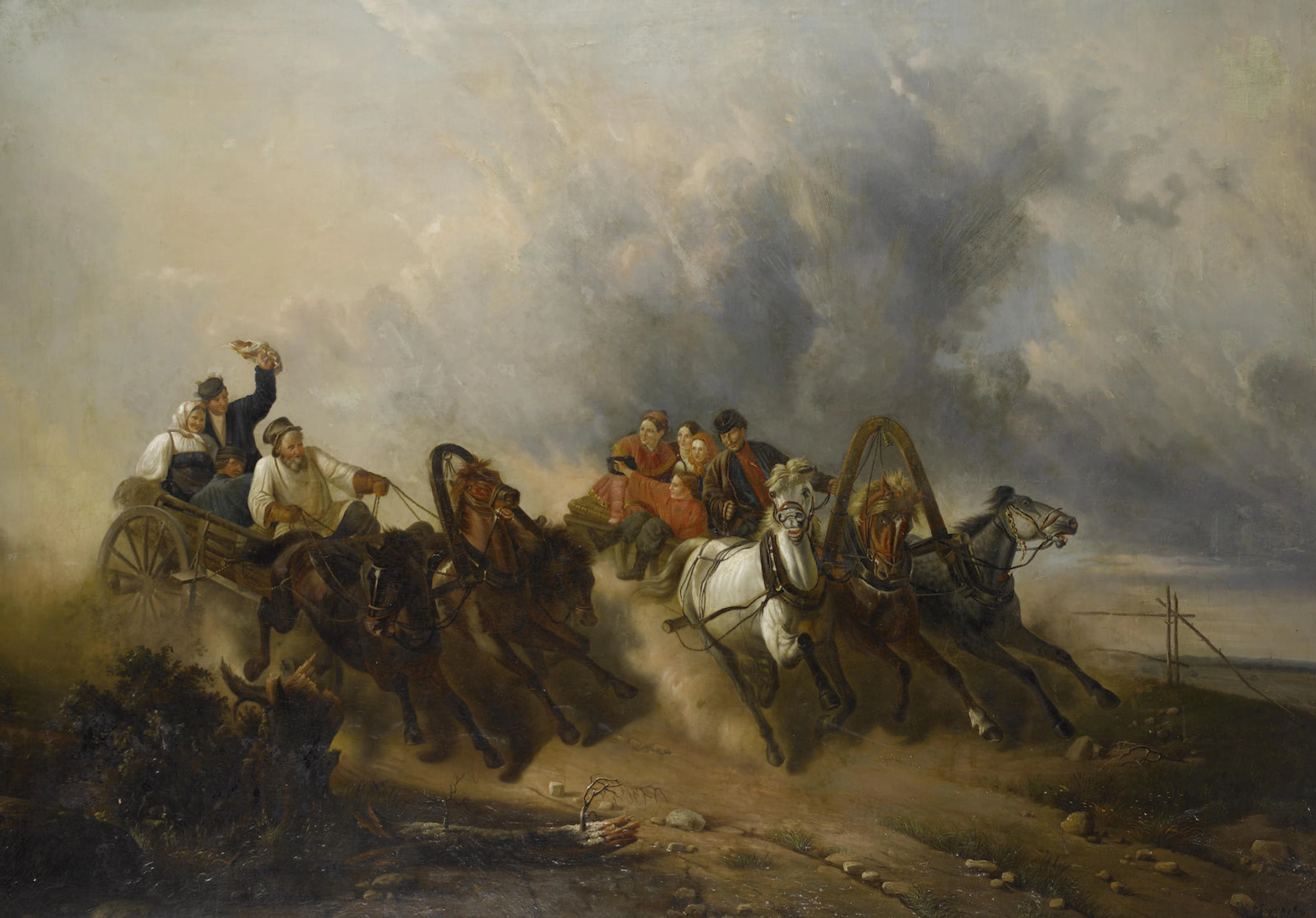 After Nikolai Egorovich Sverchkov The troika race