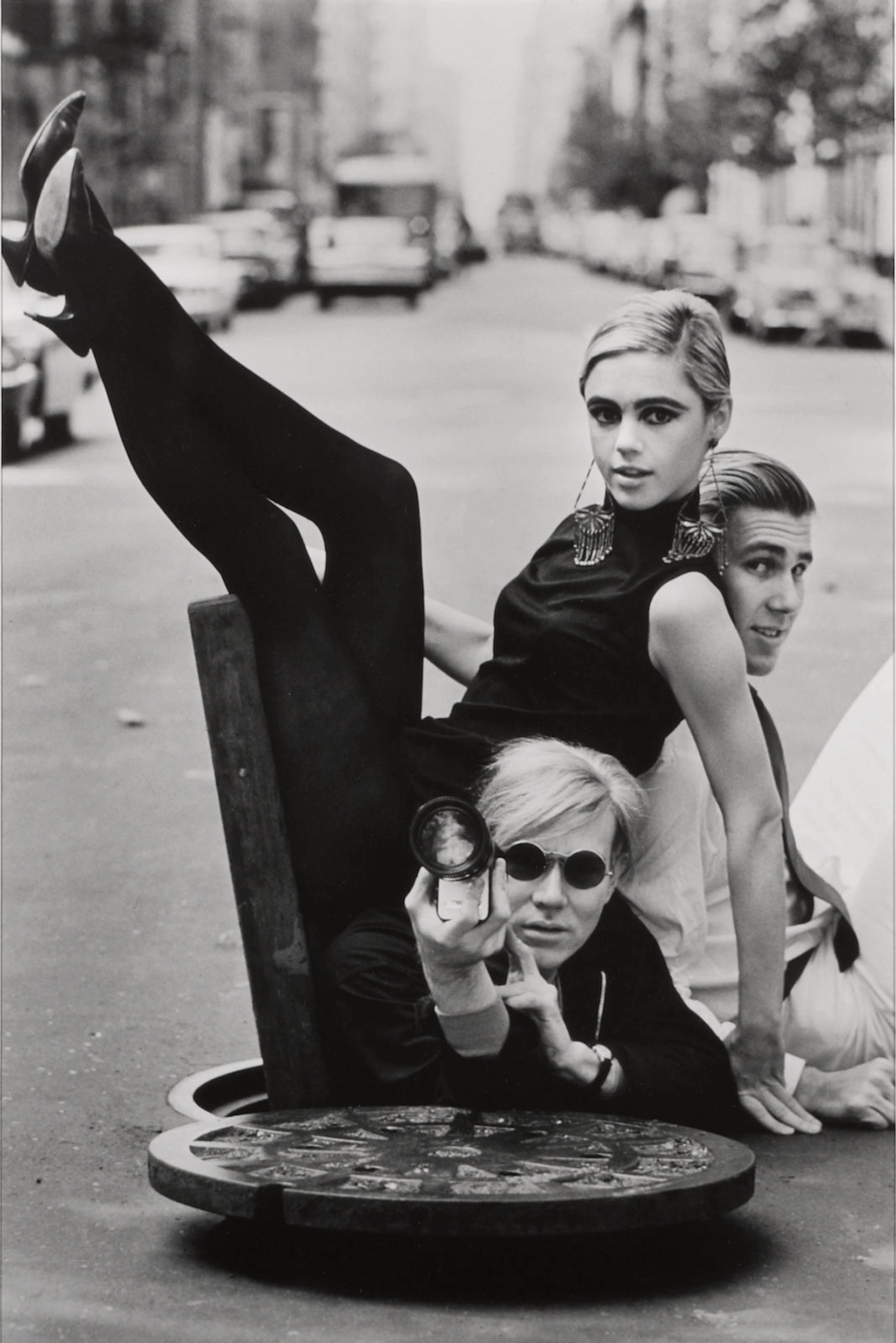 Andy Warhol, Edie Sedgwick, and Chuck Wein, New York City, 1965