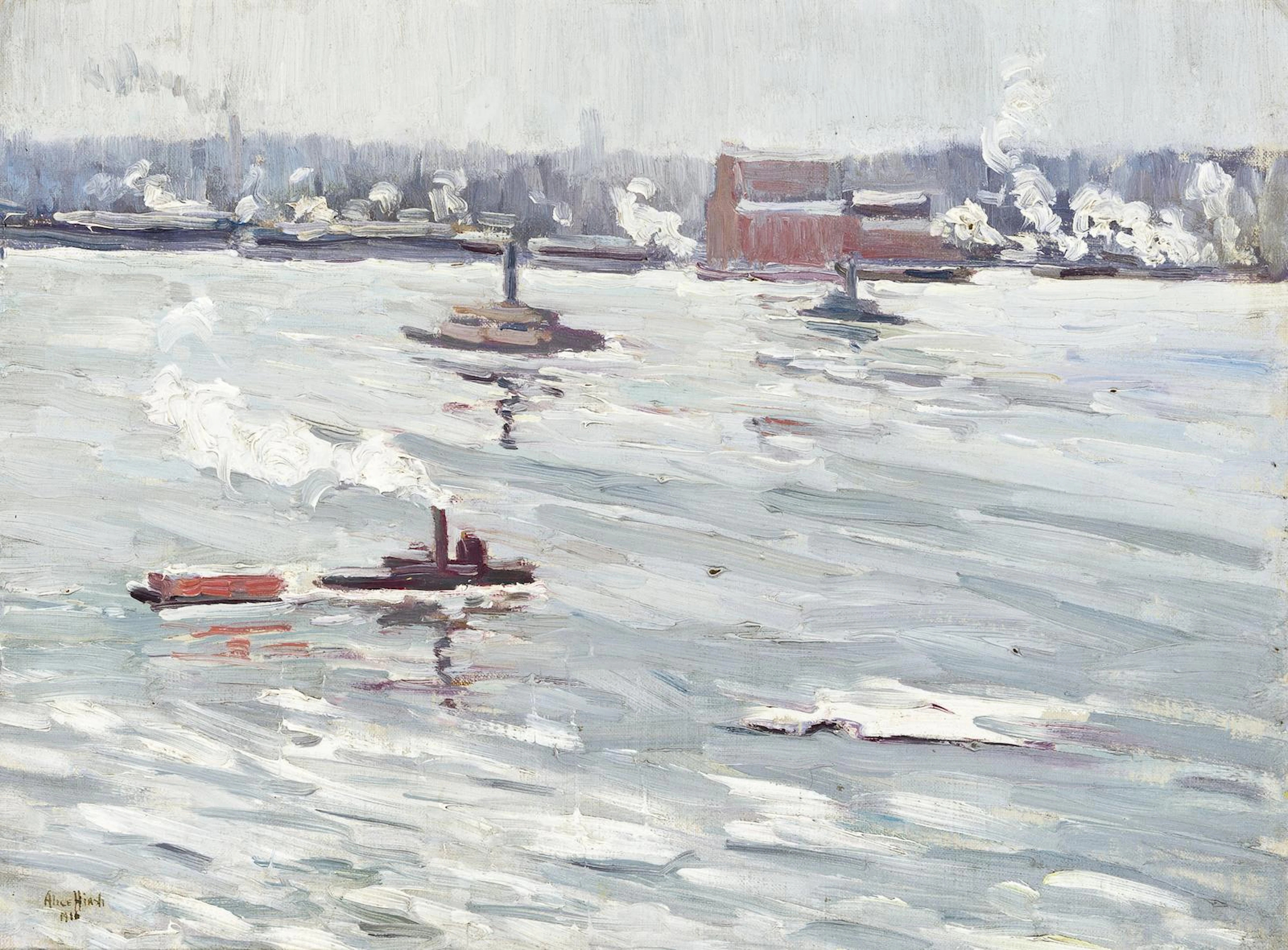 Hudson River in Winter, N.Y., 1916