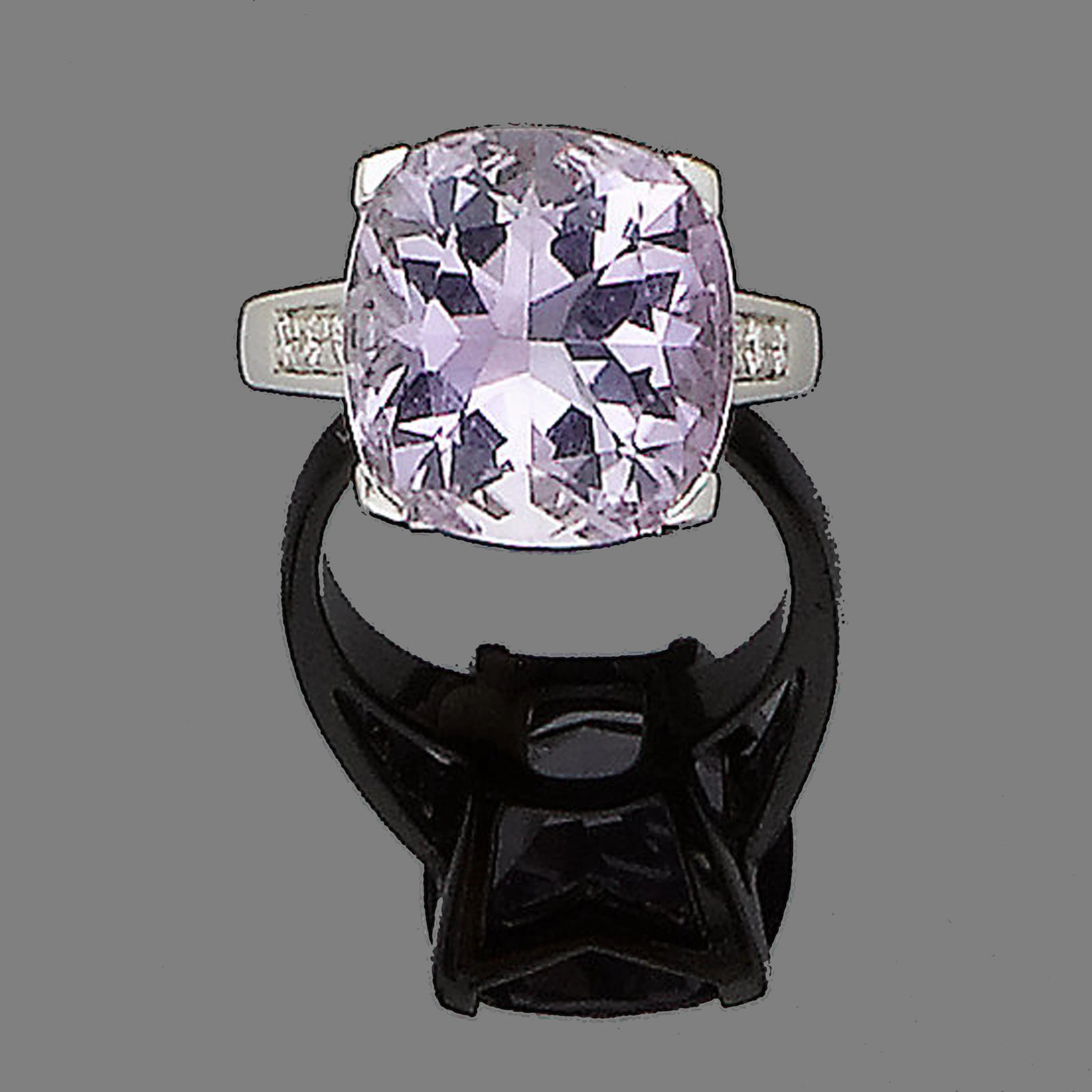 An amethyst and diamond ring, by Mauboussin
