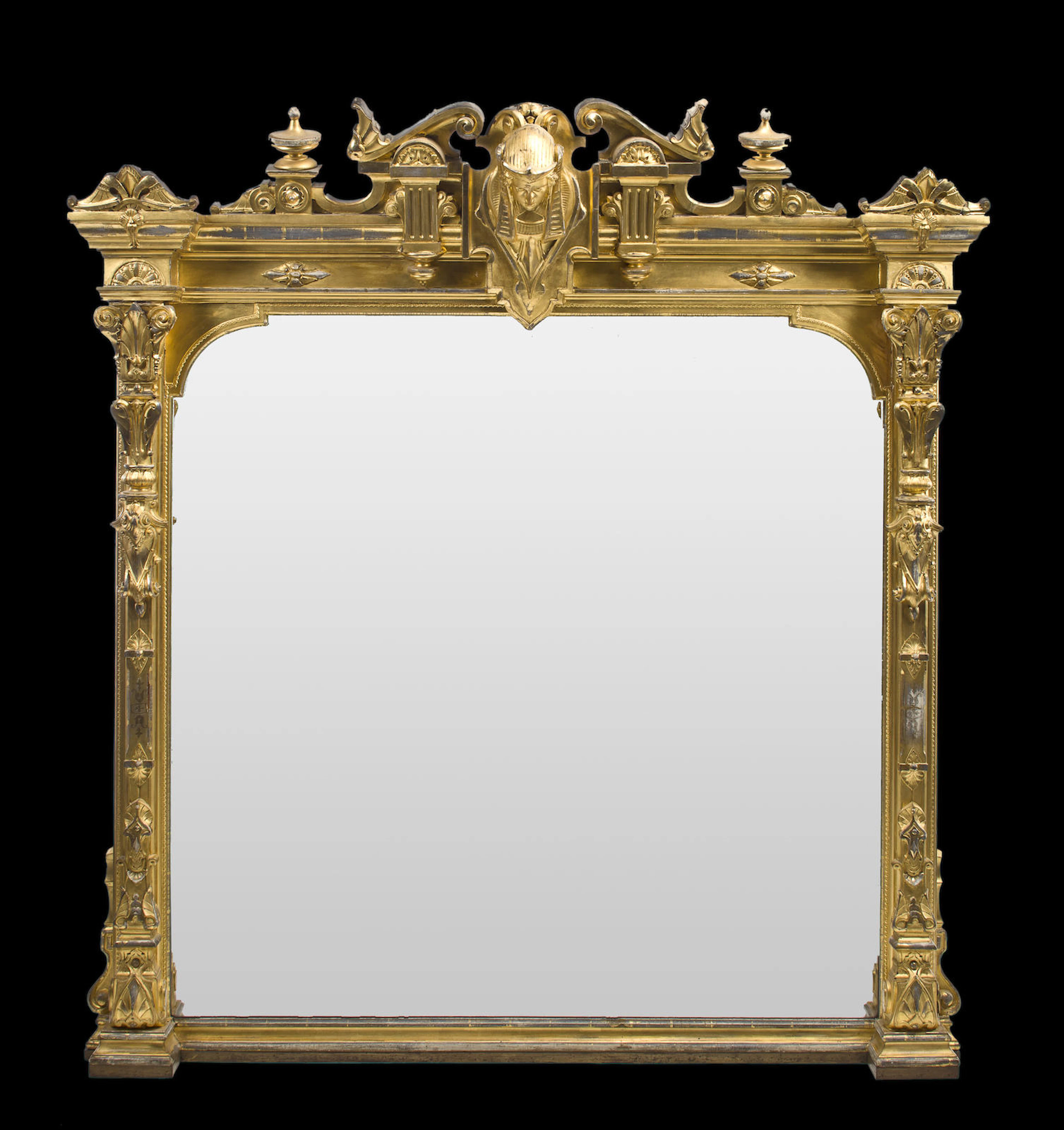 An American Renaissance giltwood and gilt composition overmantel mirrorthird quarter 19th century